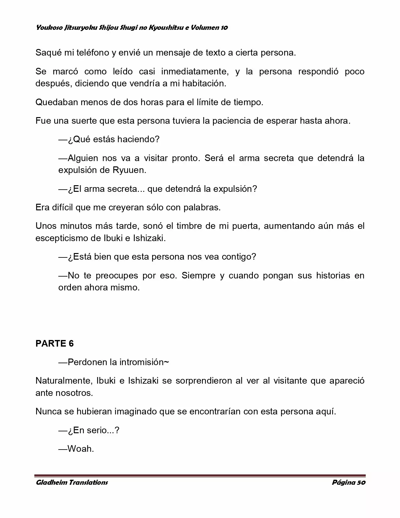 Página 50 del Manga