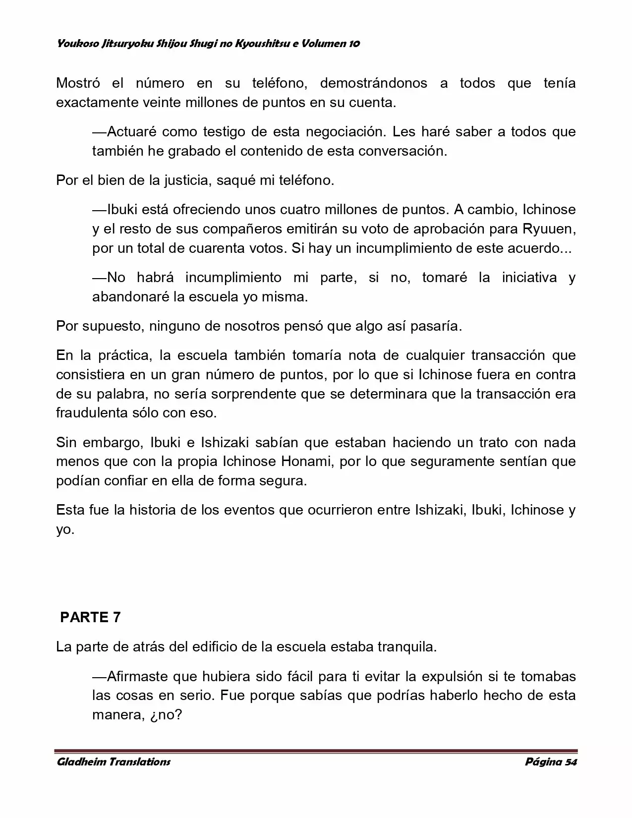 Página 54 del Manga