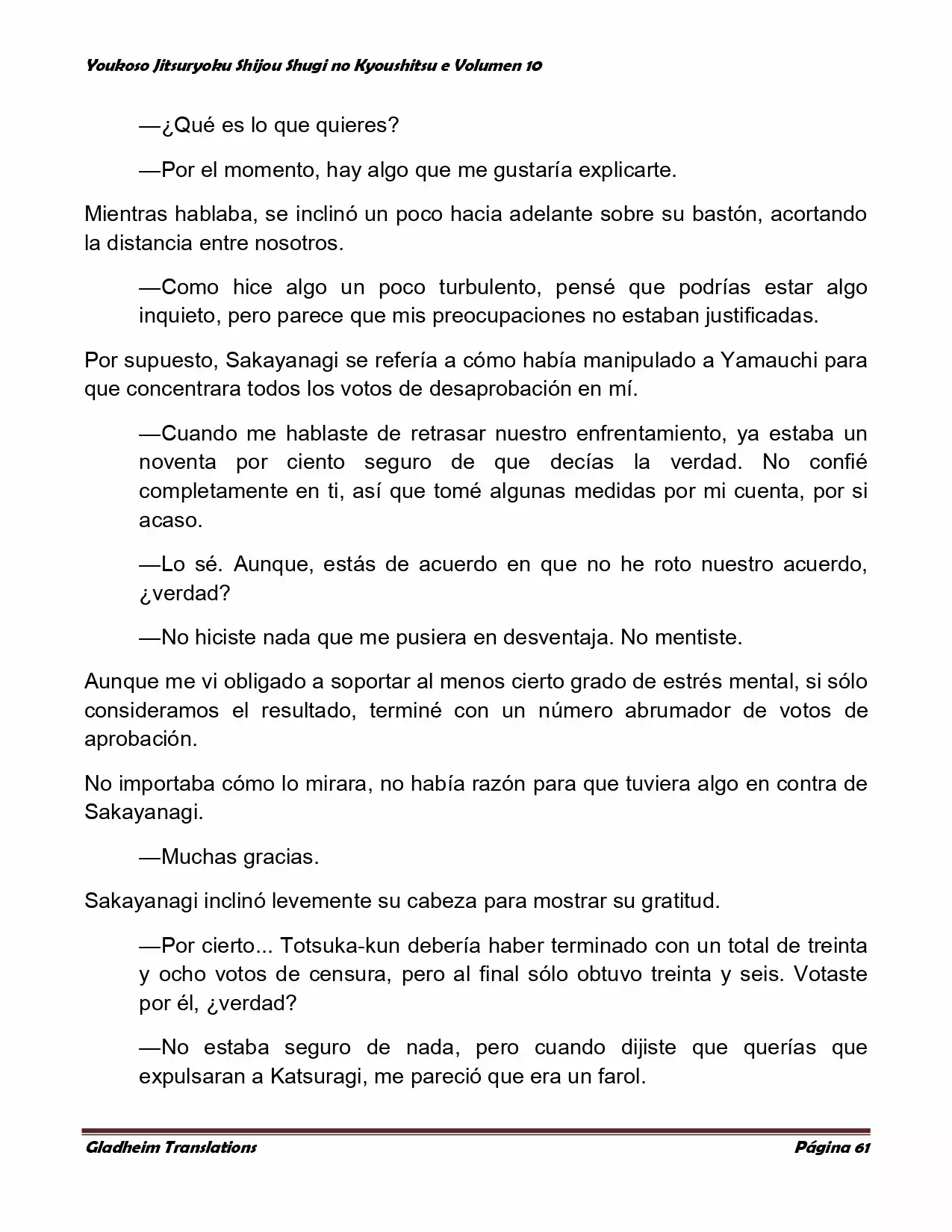 Página 61 del Manga