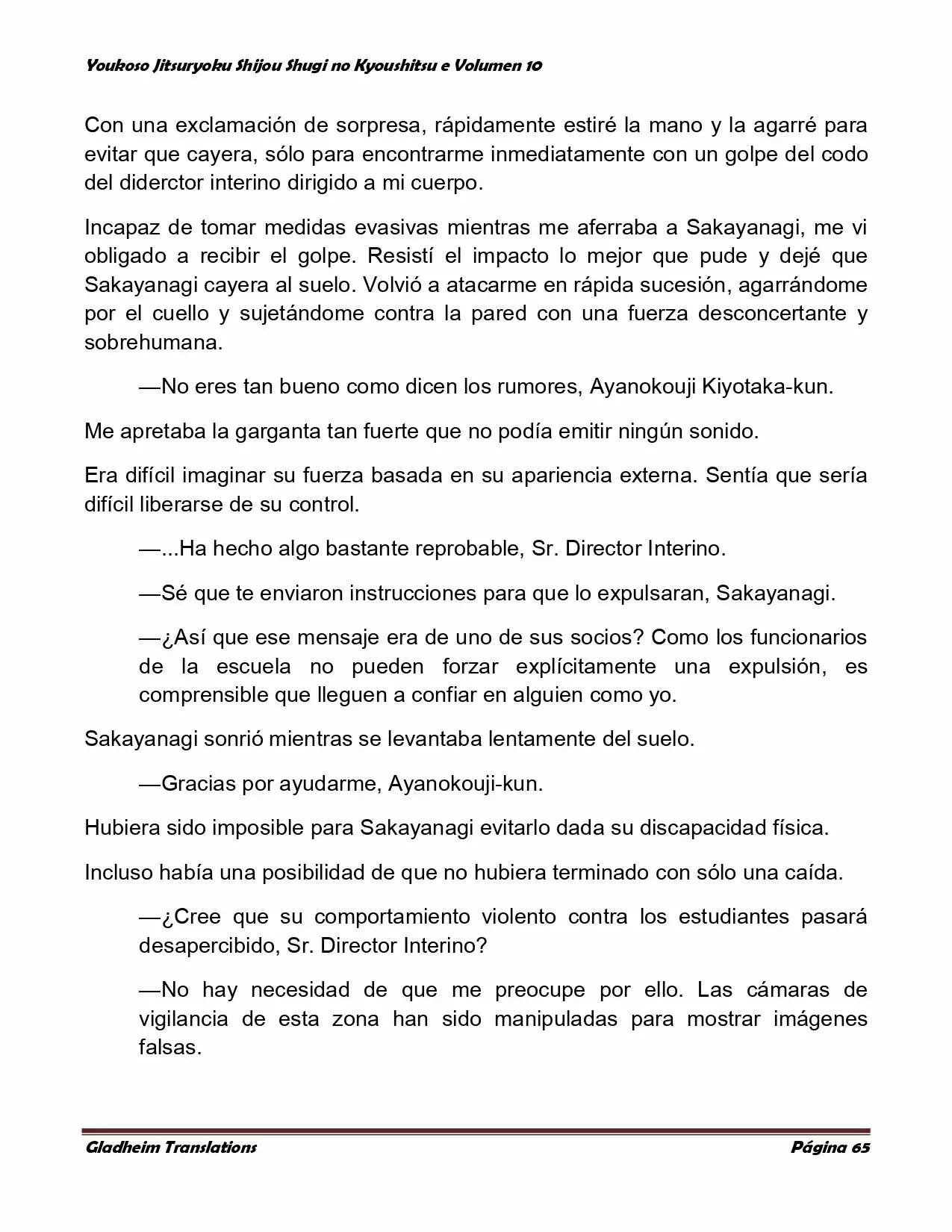 Página 65 del Manga