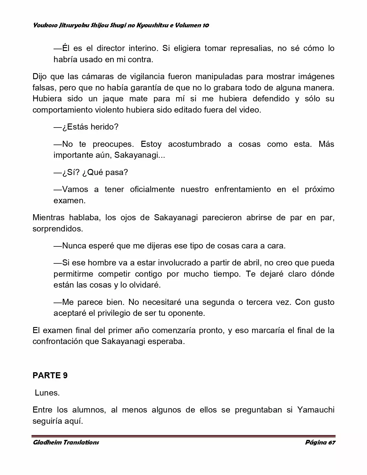 Página 67 del Manga