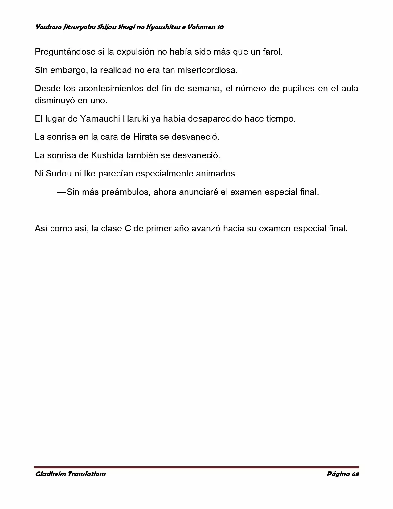 Página 68 del Manga