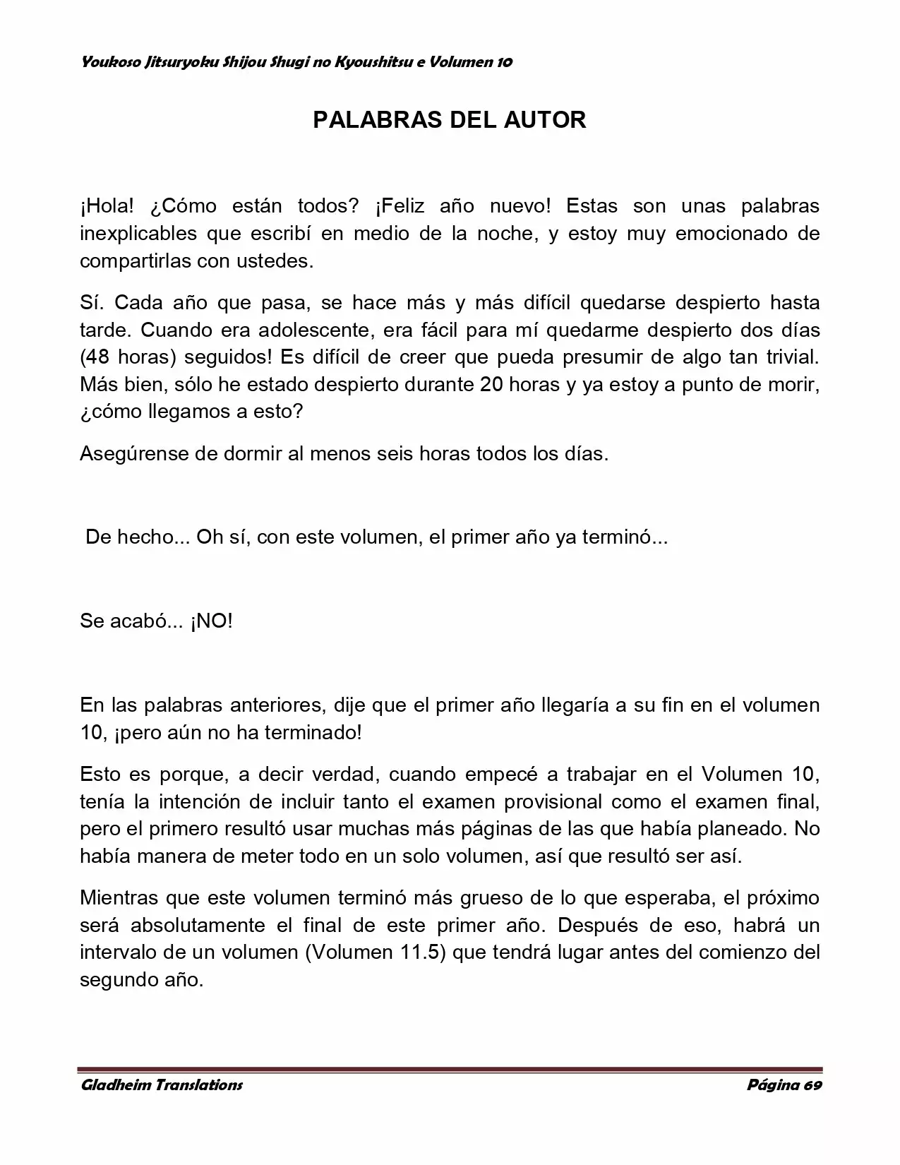 Página 69 del Manga