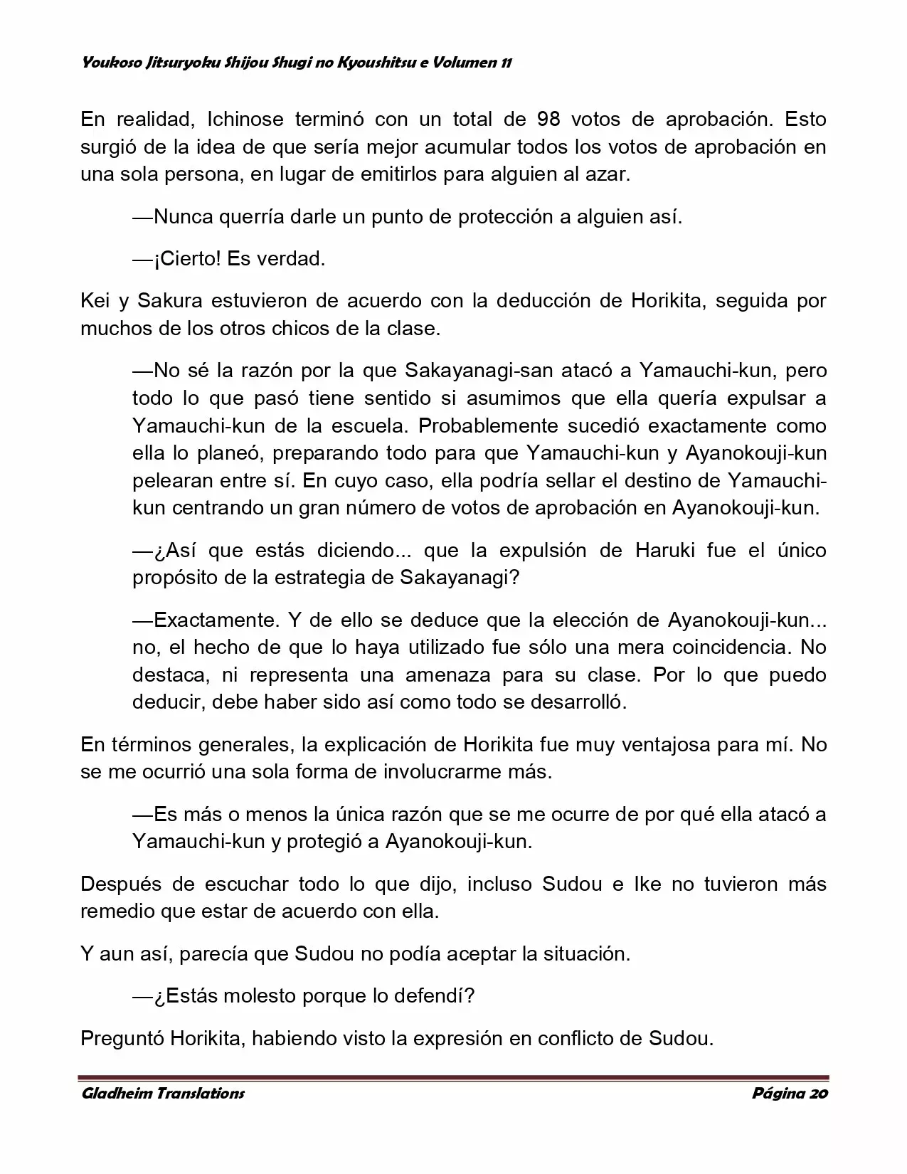 Página 20 del Manga