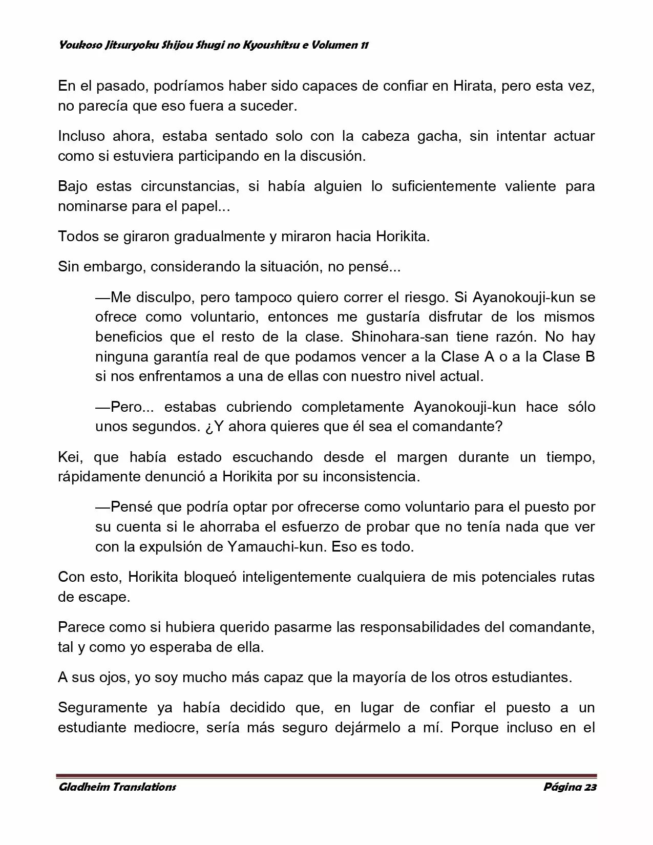 Página 23 del Manga