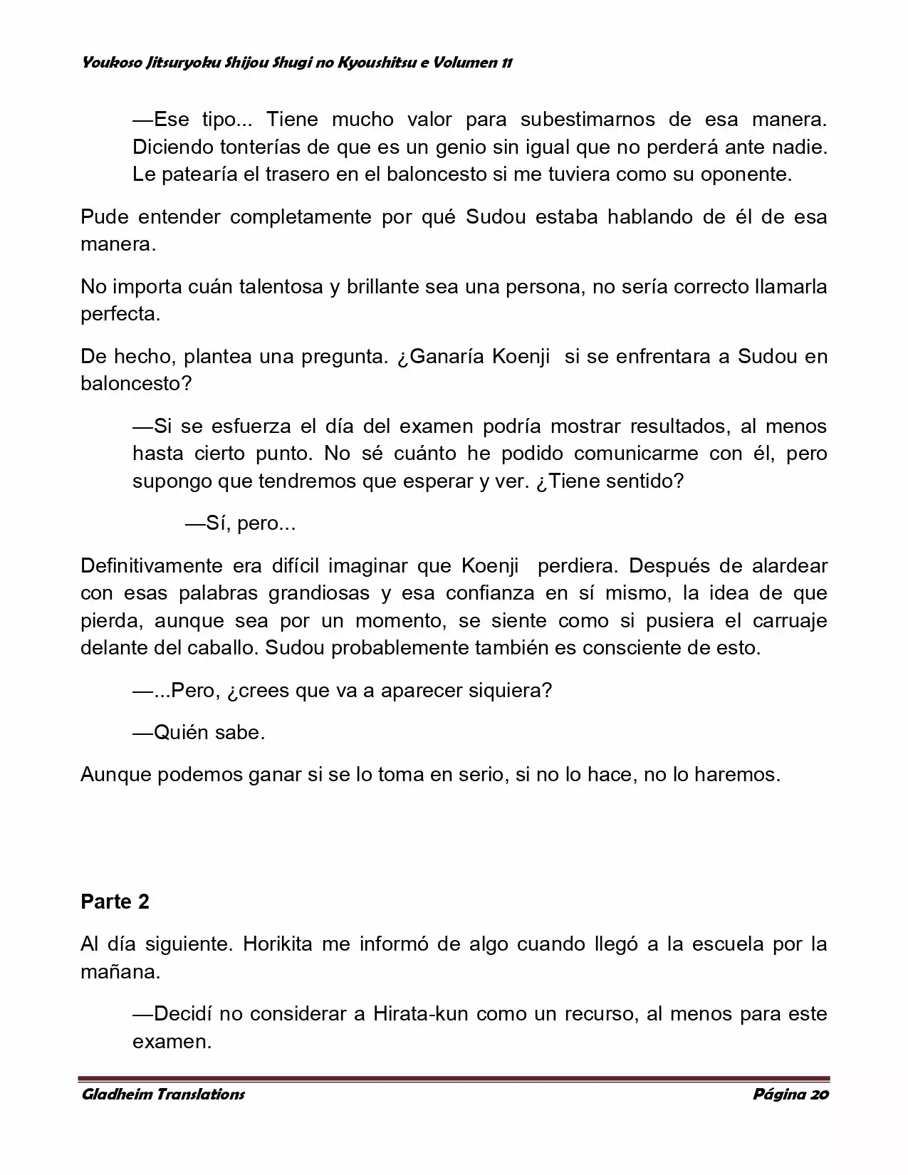 Página 20 del Manga