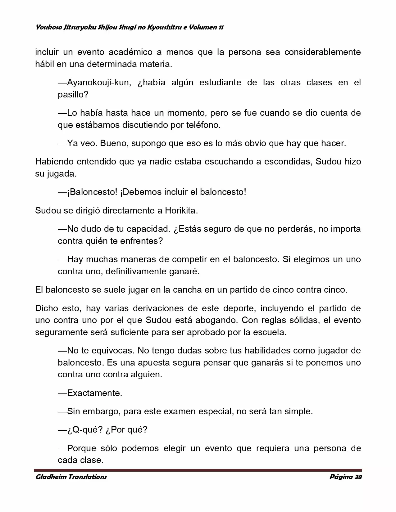 Página 38 del Manga