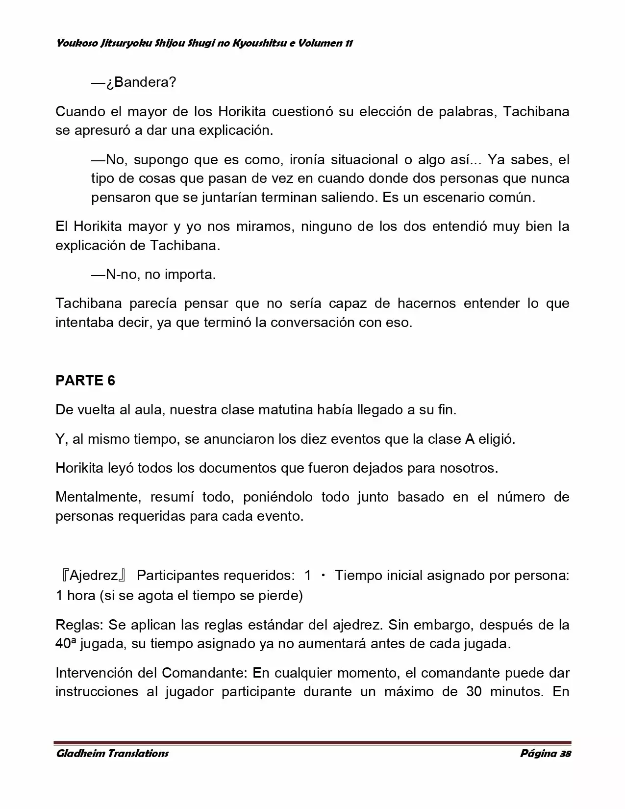 Página 38 del Manga