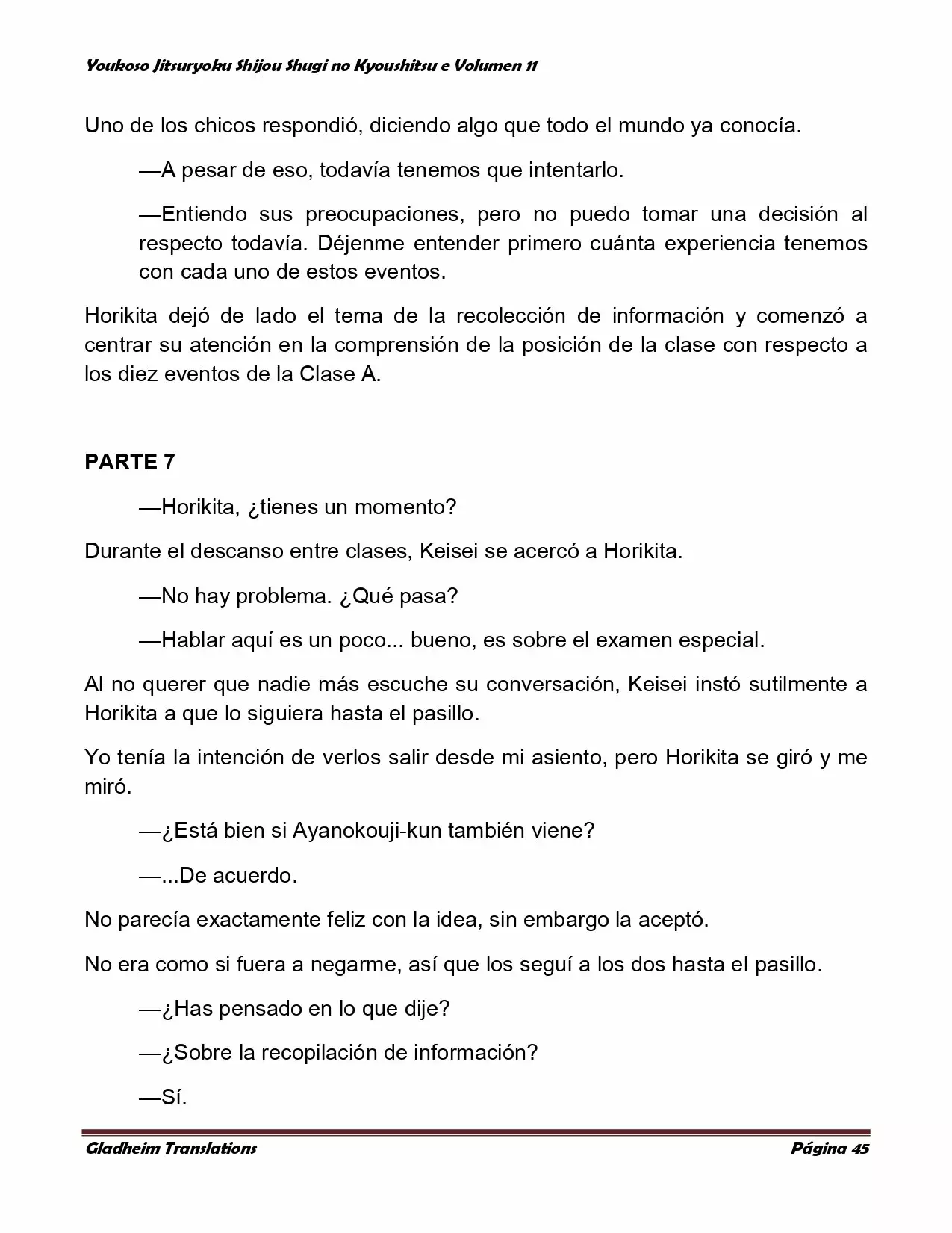 Página 45 del Manga