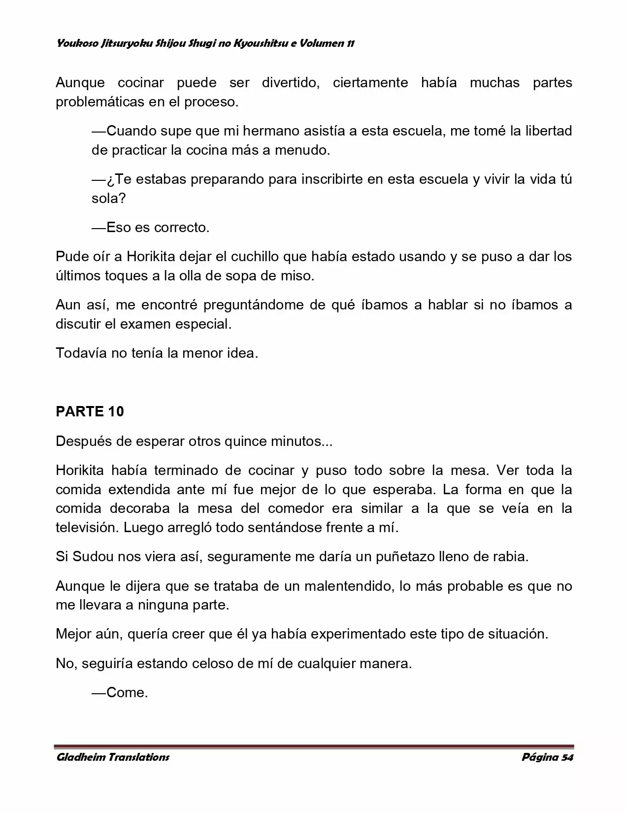 Página 54 del Manga