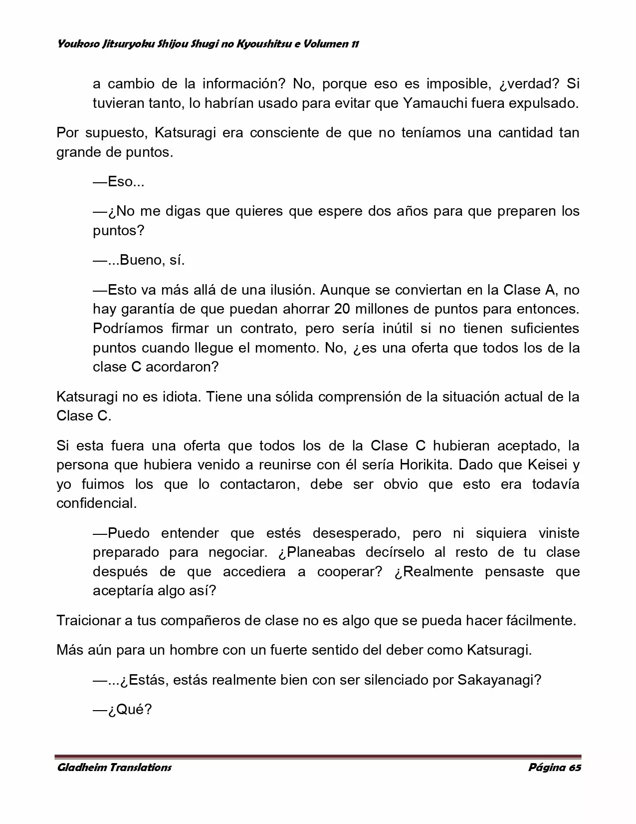 Página 65 del Manga
