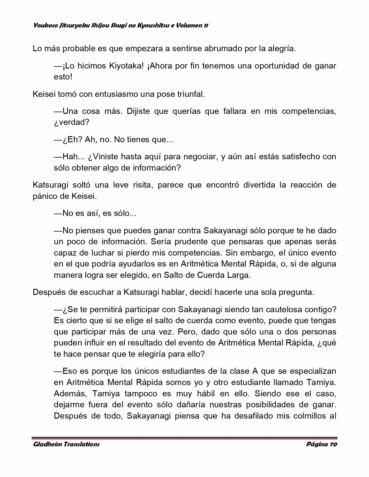 Página 70 del Manga