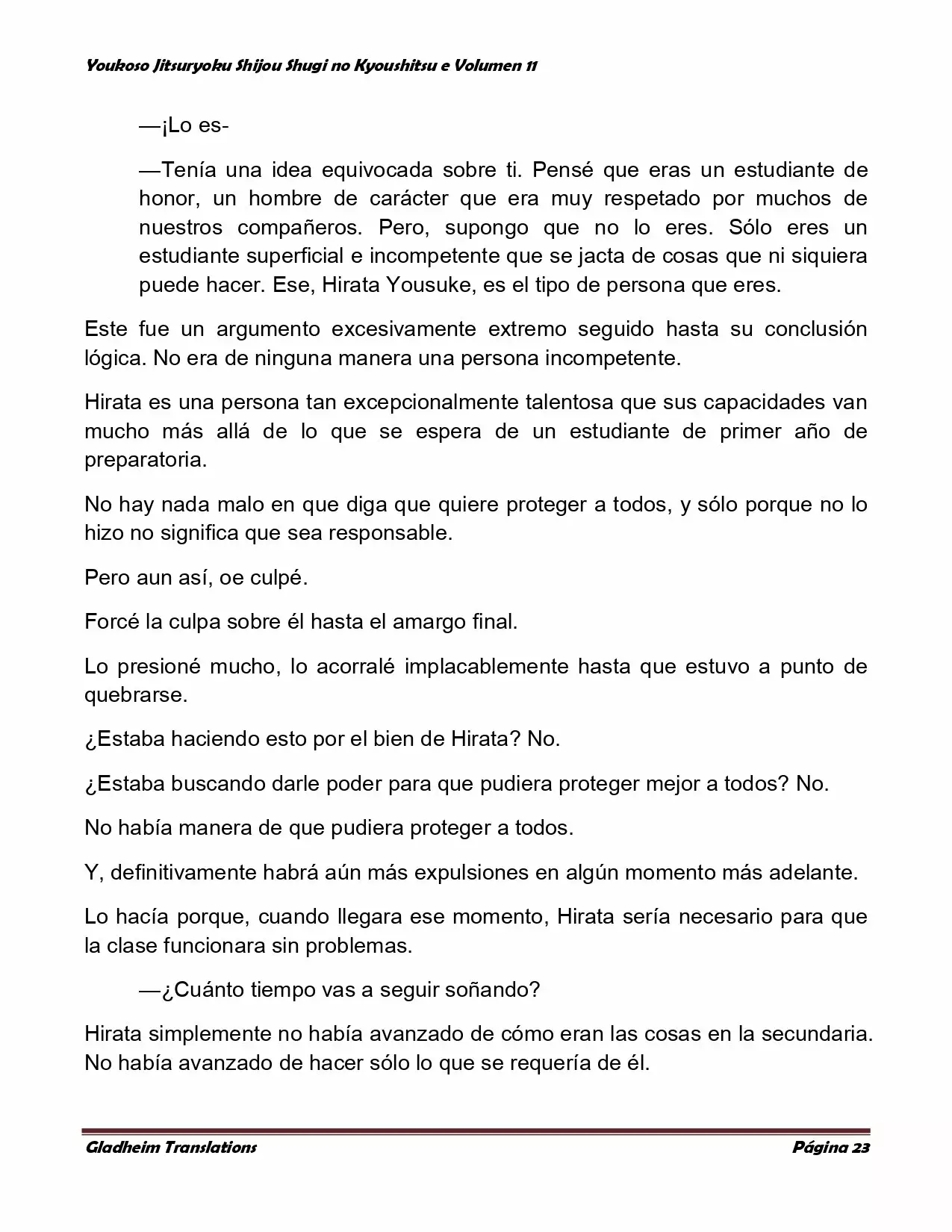 Página 23 del Manga