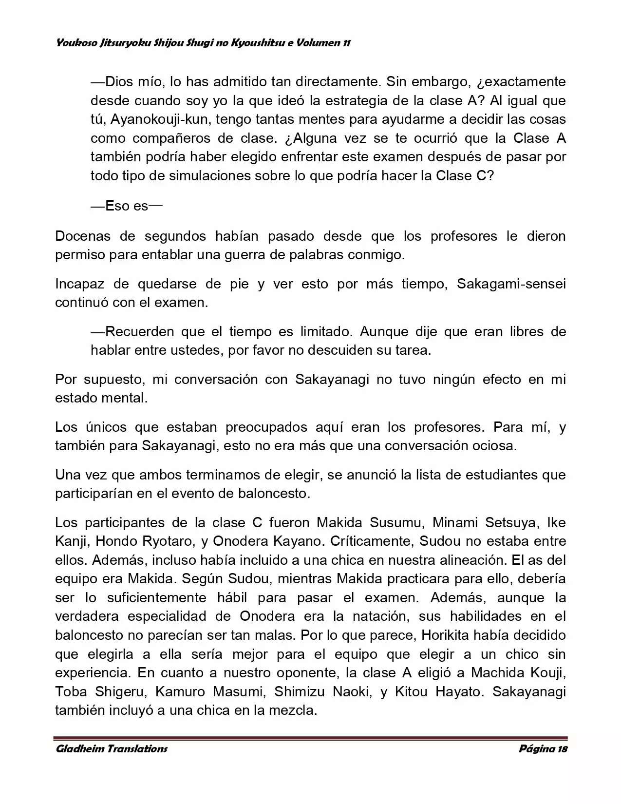 Página 18 del Manga