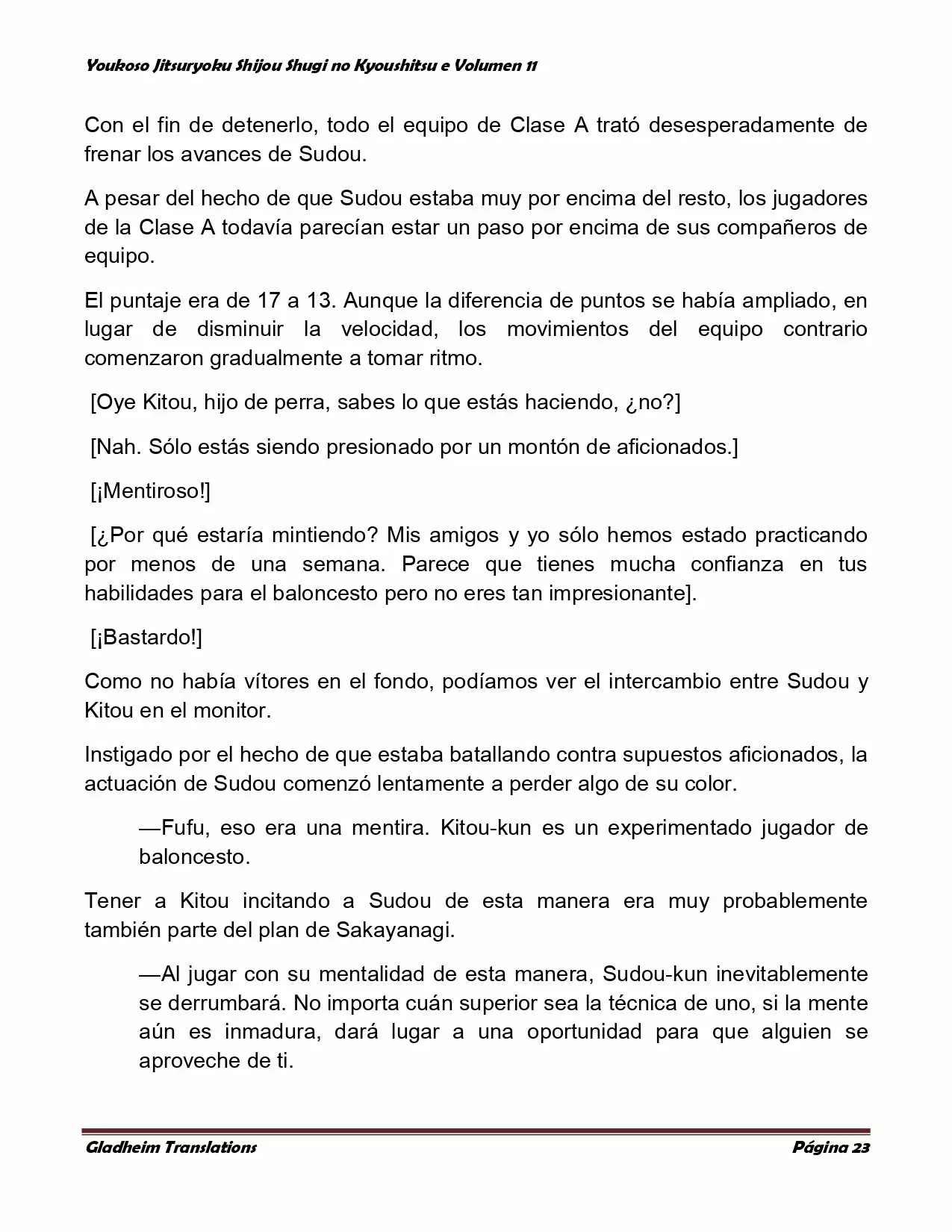Página 23 del Manga