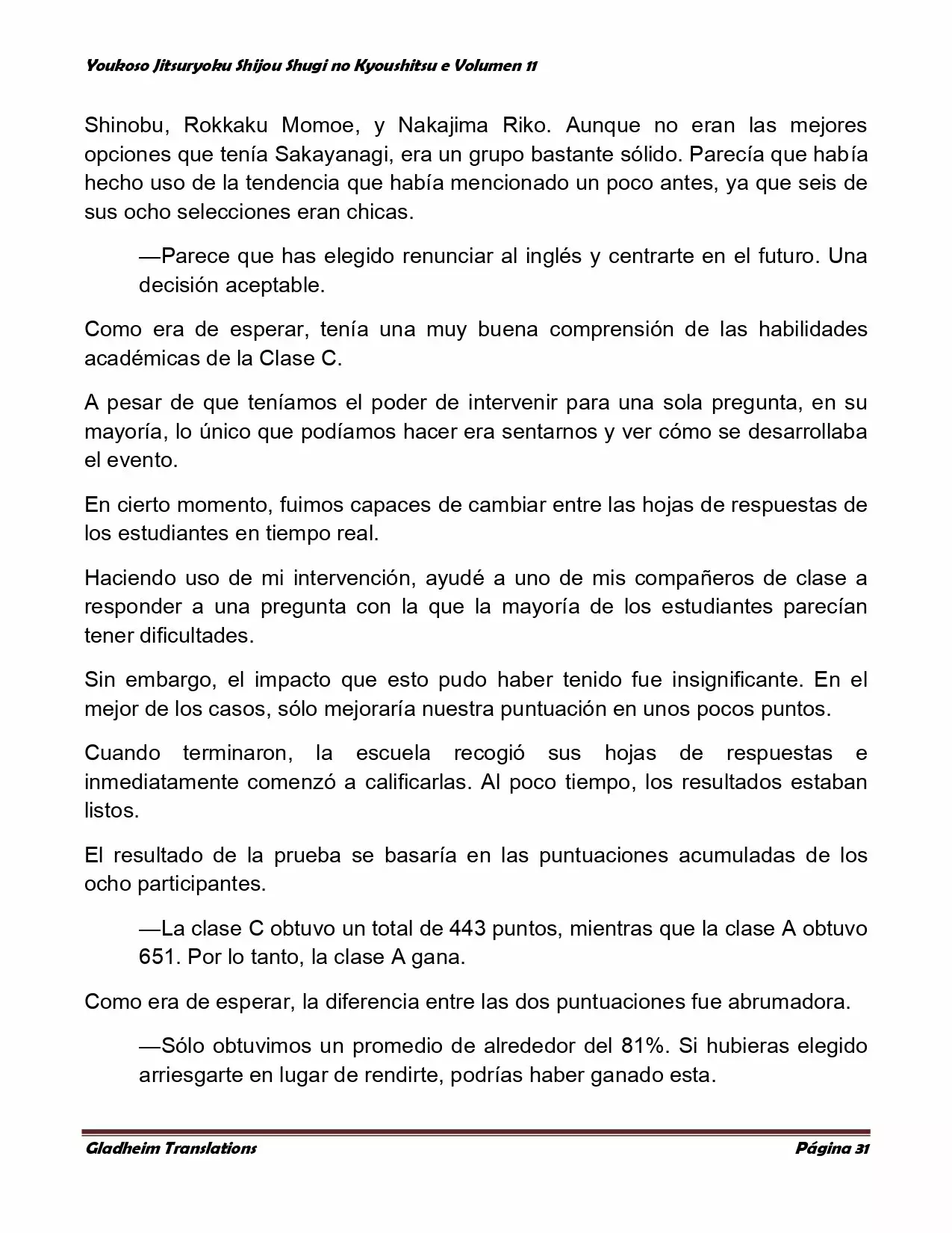 Página 31 del Manga