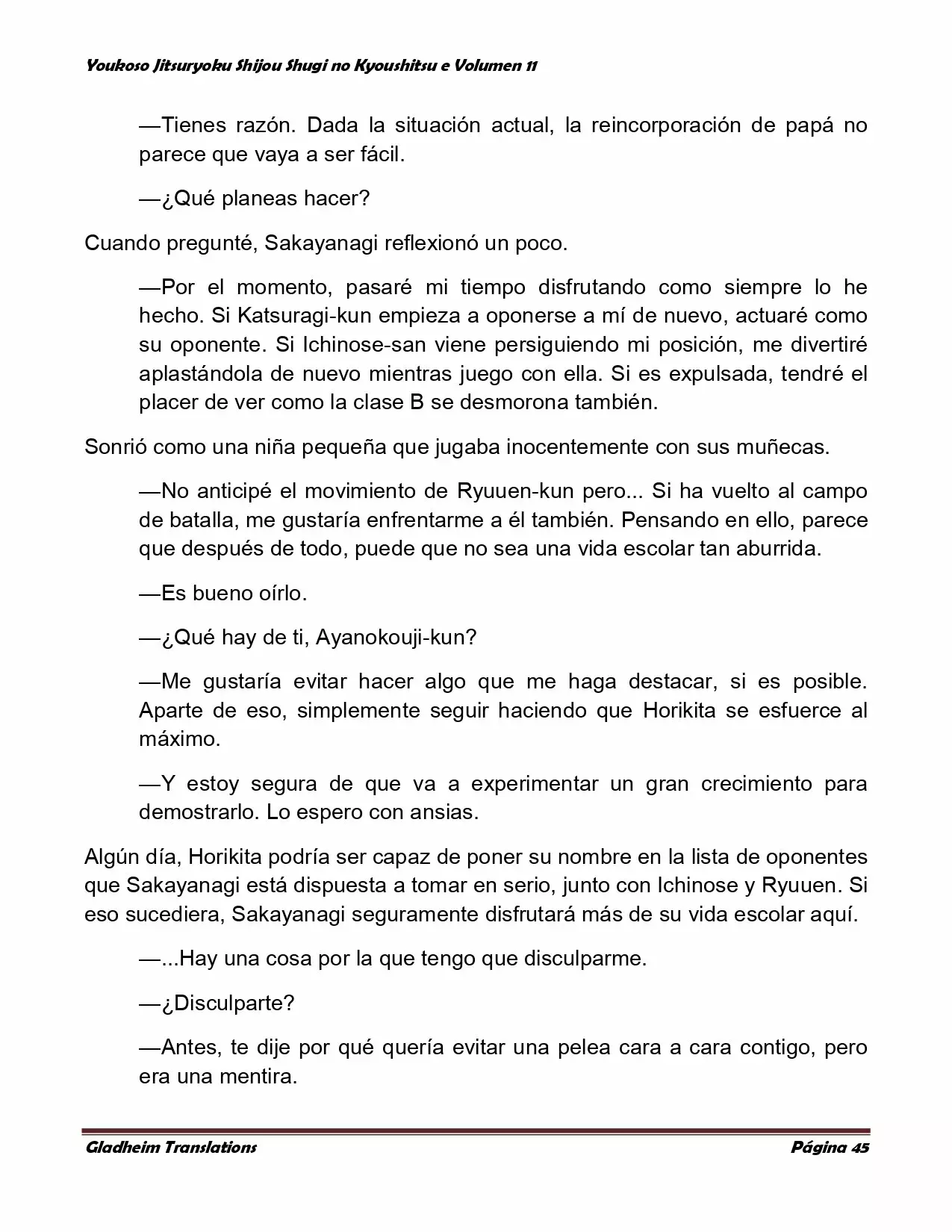 Página 45 del Manga