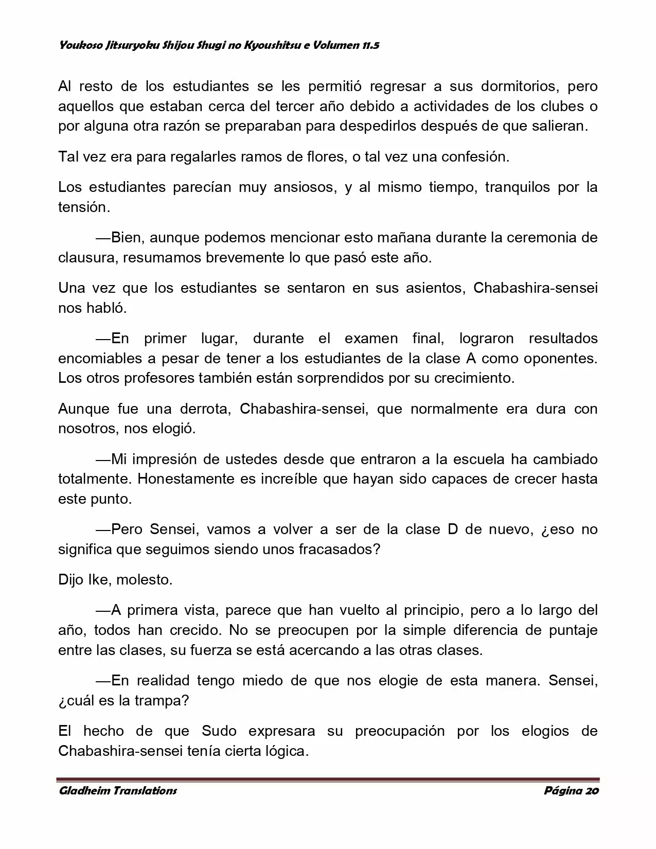 Página 20 del Manga