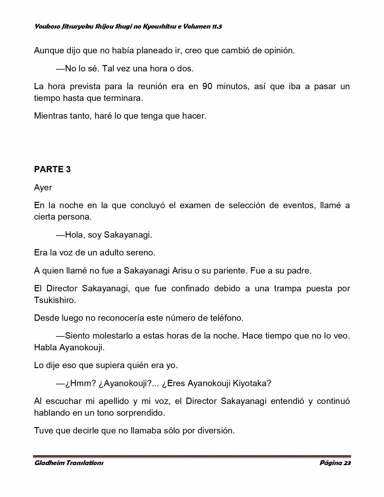 Página 23 del Manga