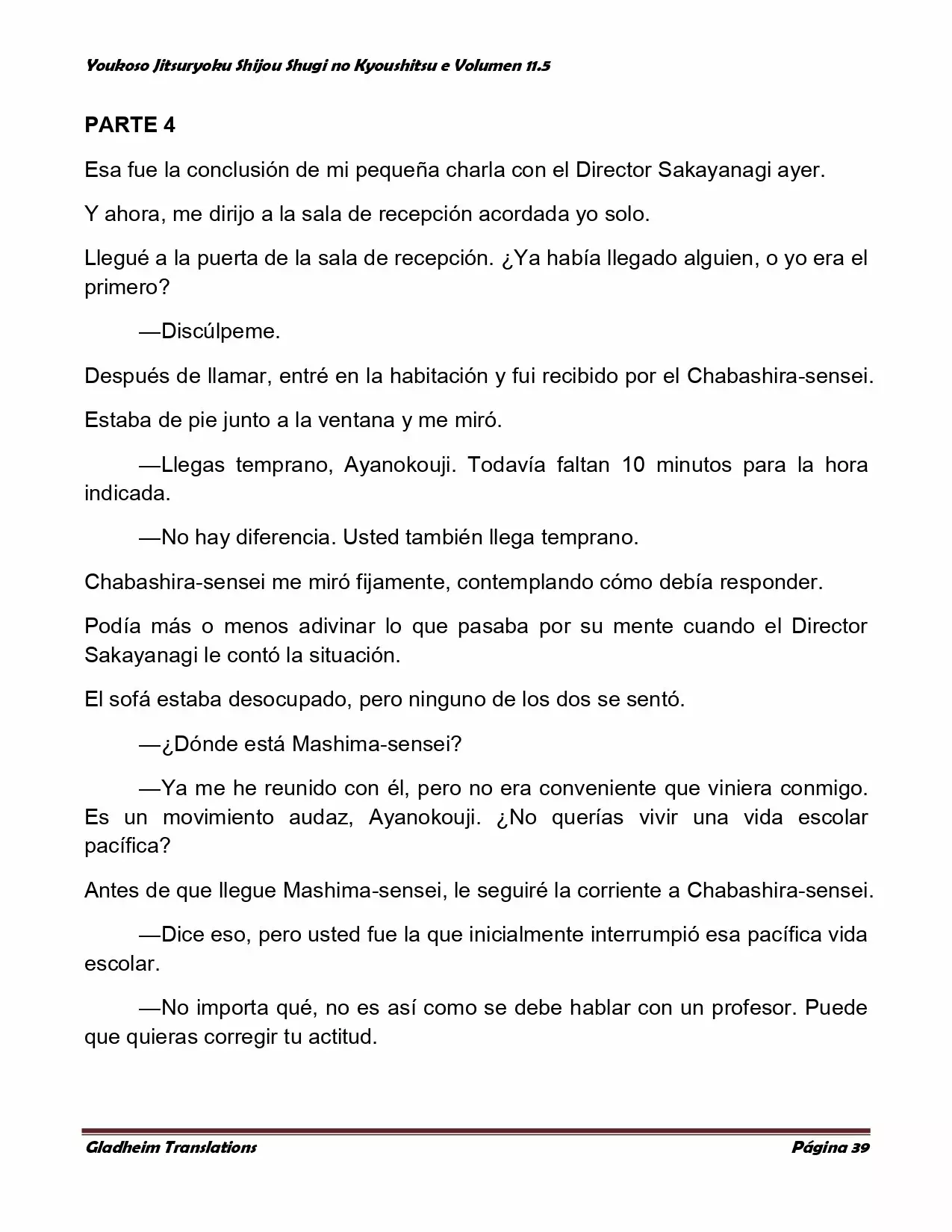 Página 39 del Manga