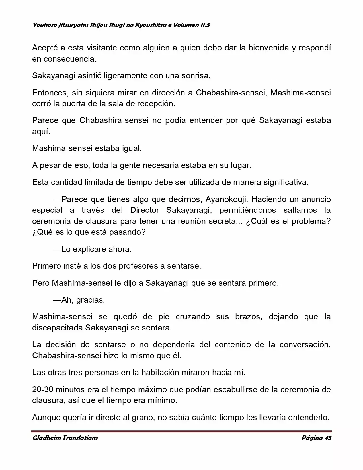 Página 45 del Manga