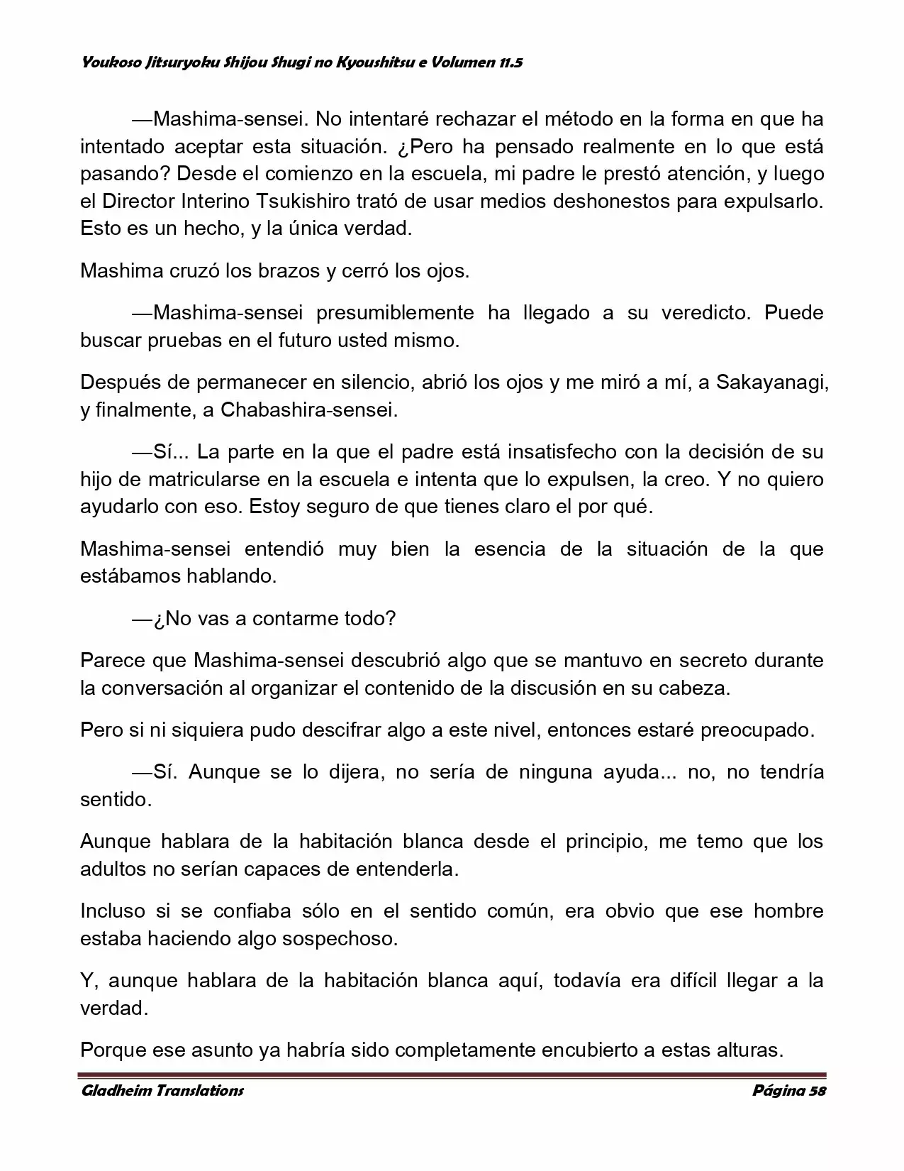 Página 58 del Manga