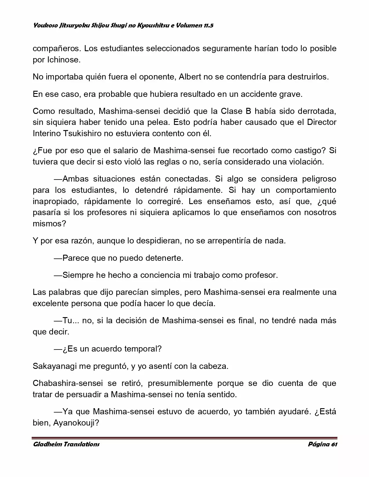 Página 61 del Manga