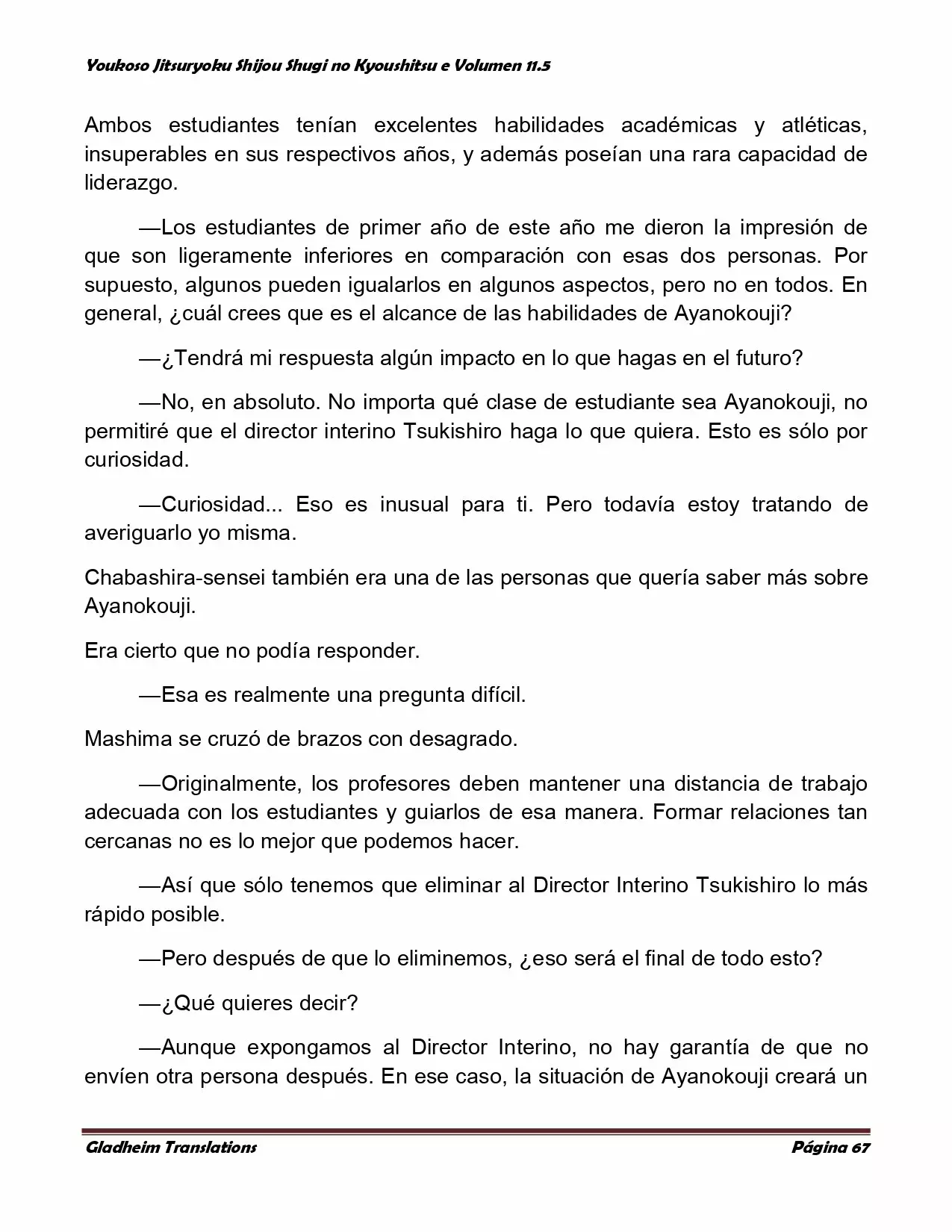 Página 67 del Manga