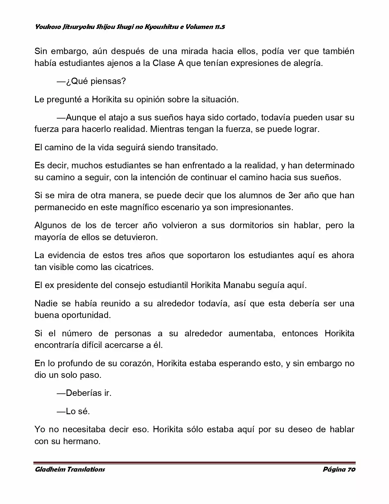 Página 70 del Manga