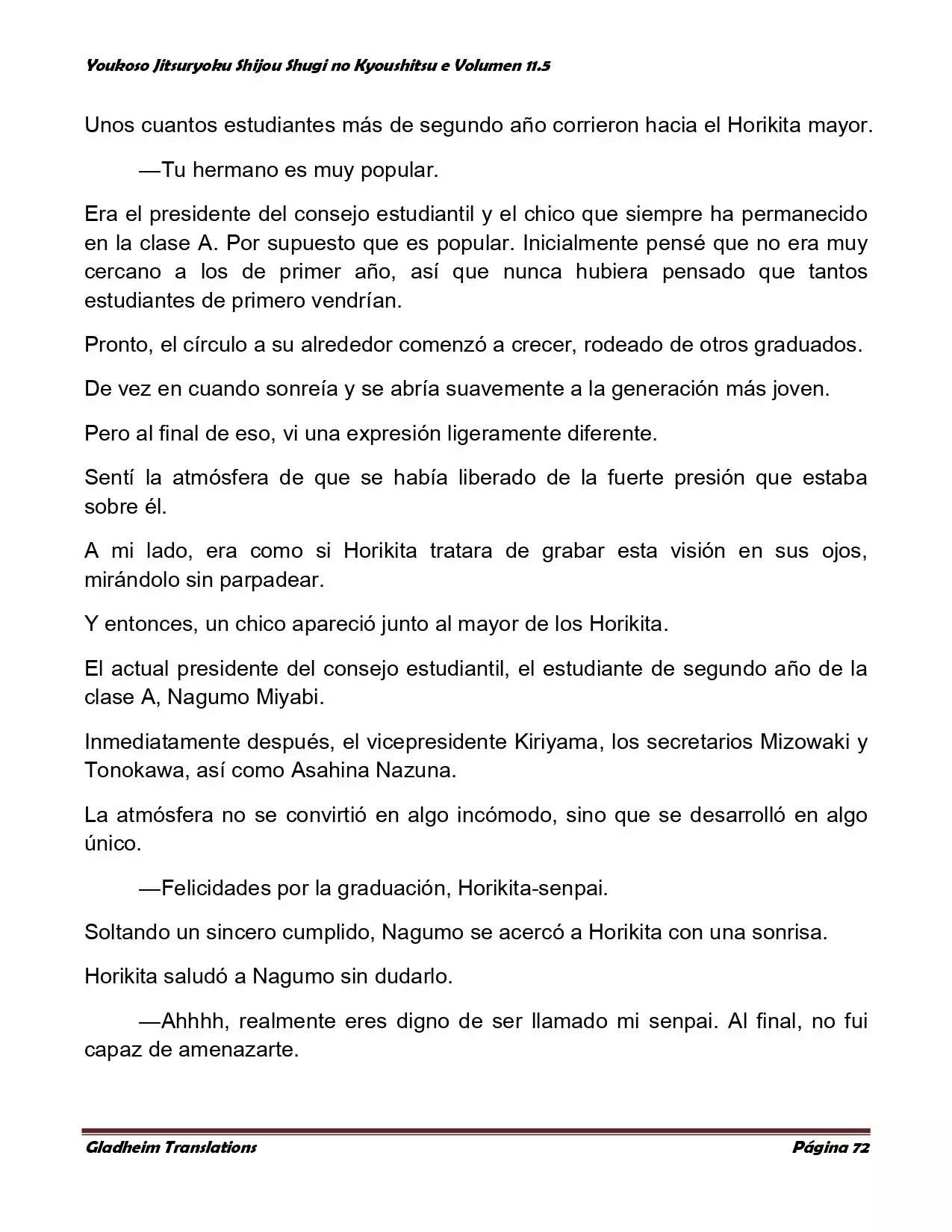 Página 72 del Manga