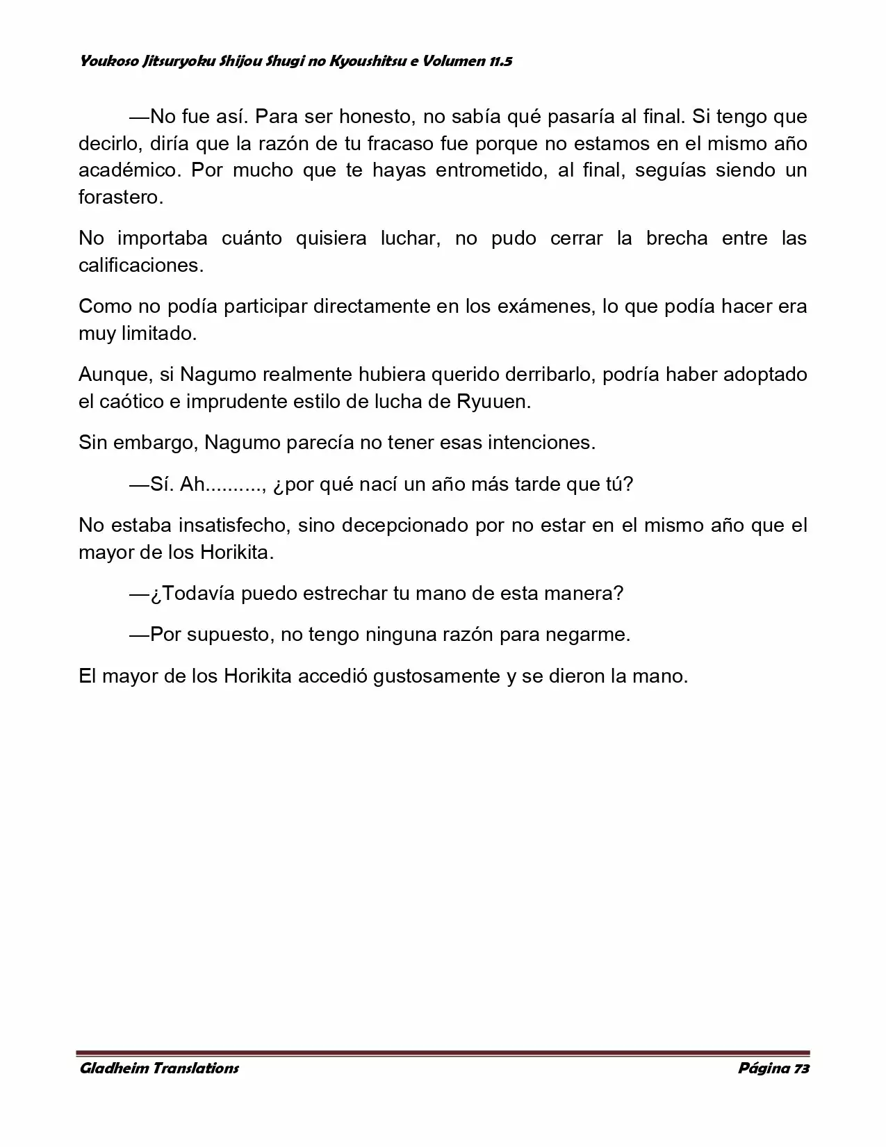 Página 73 del Manga