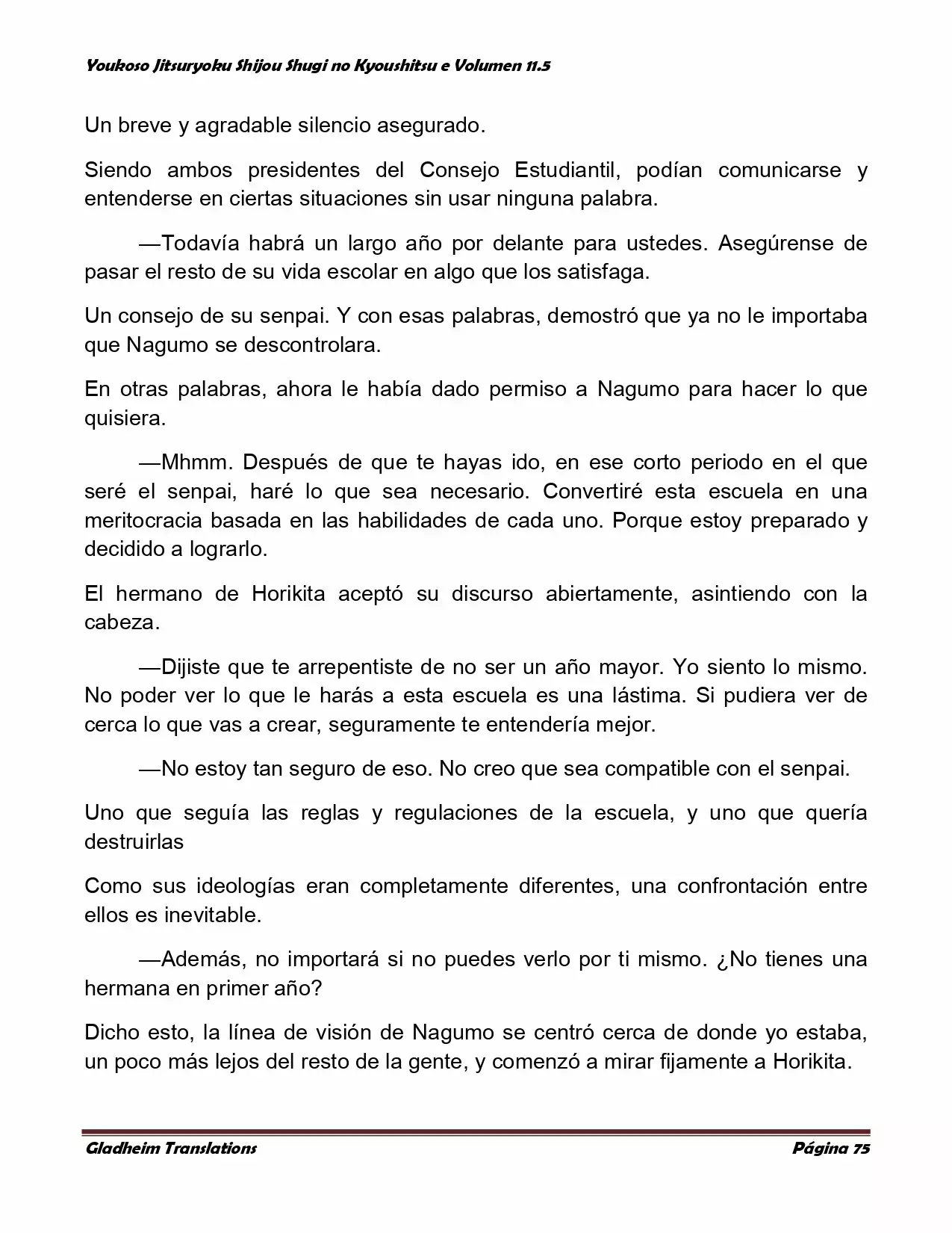 Página 75 del Manga