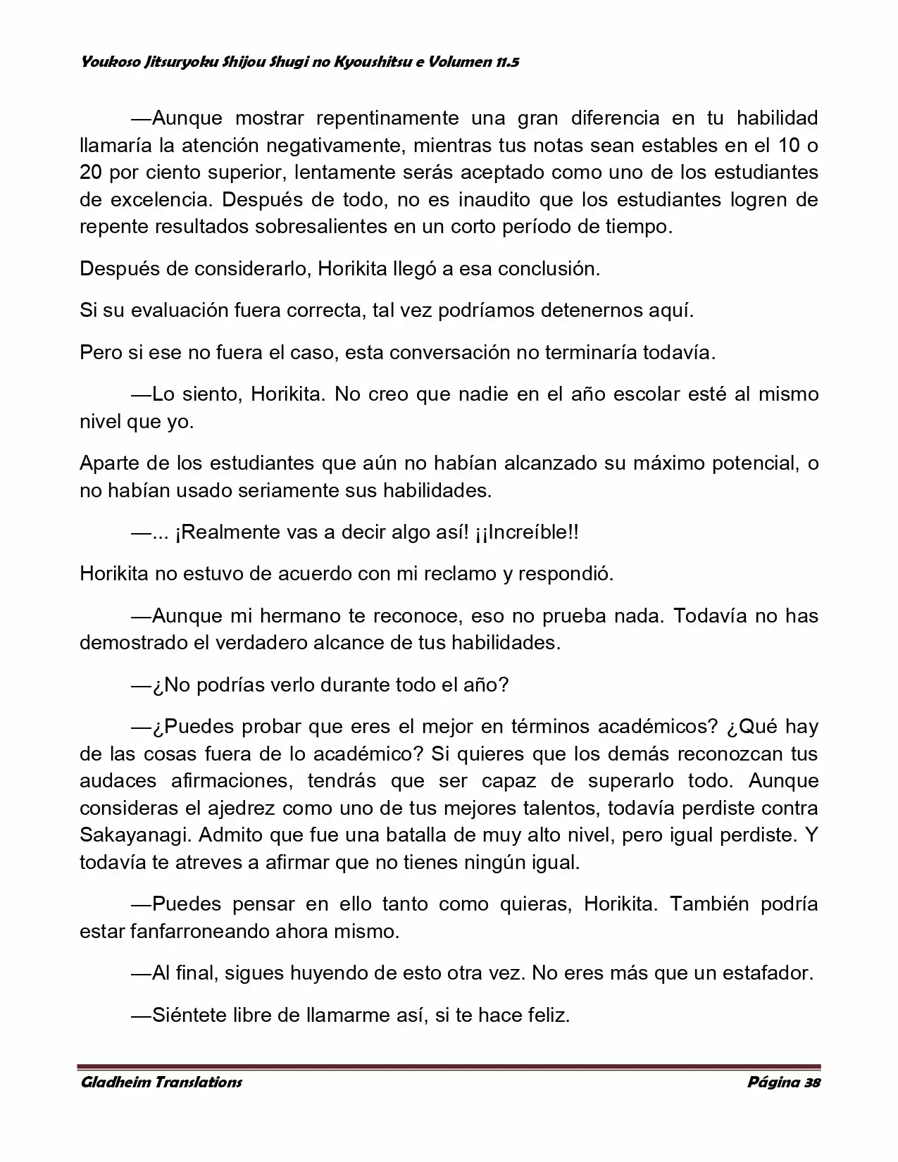 Página 38 del Manga