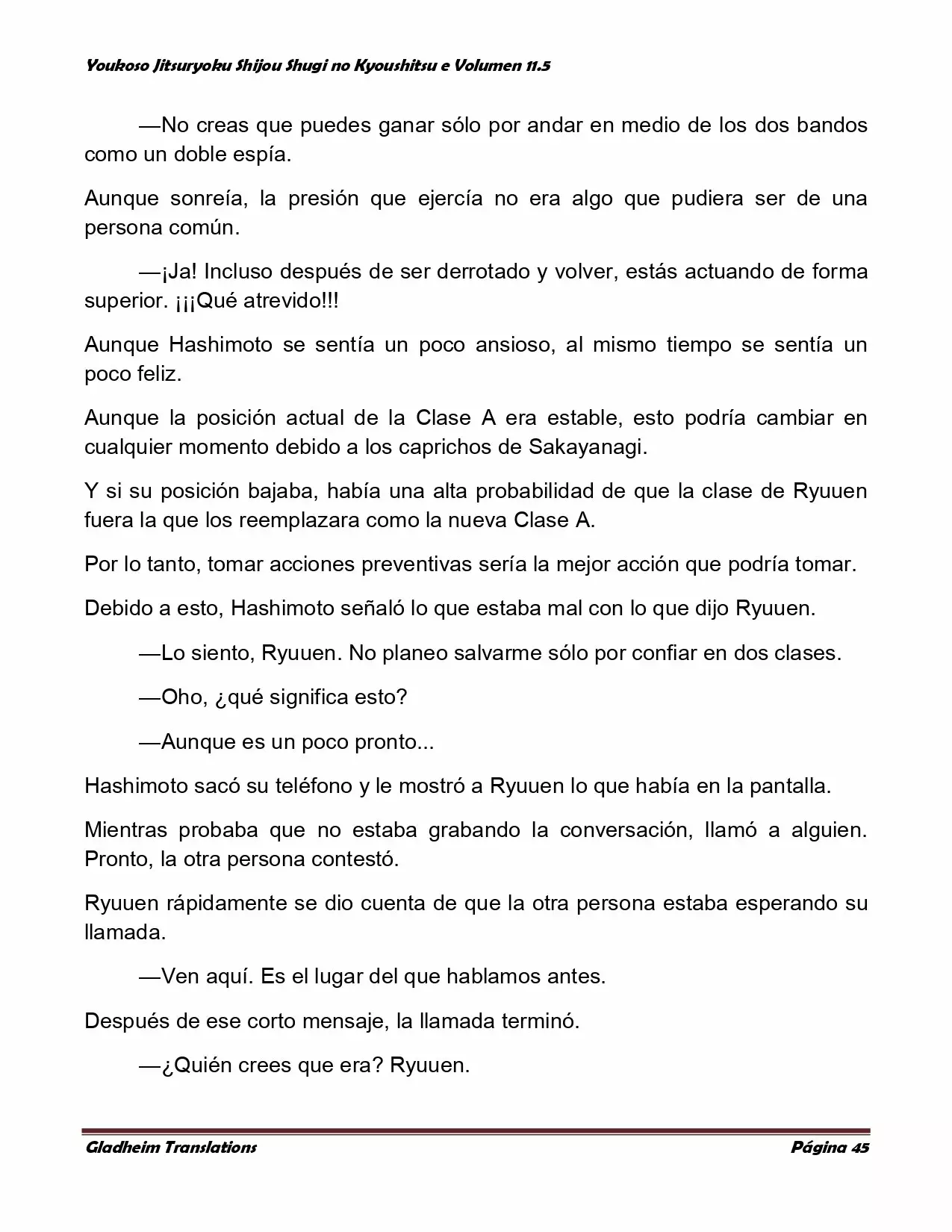 Página 45 del Manga