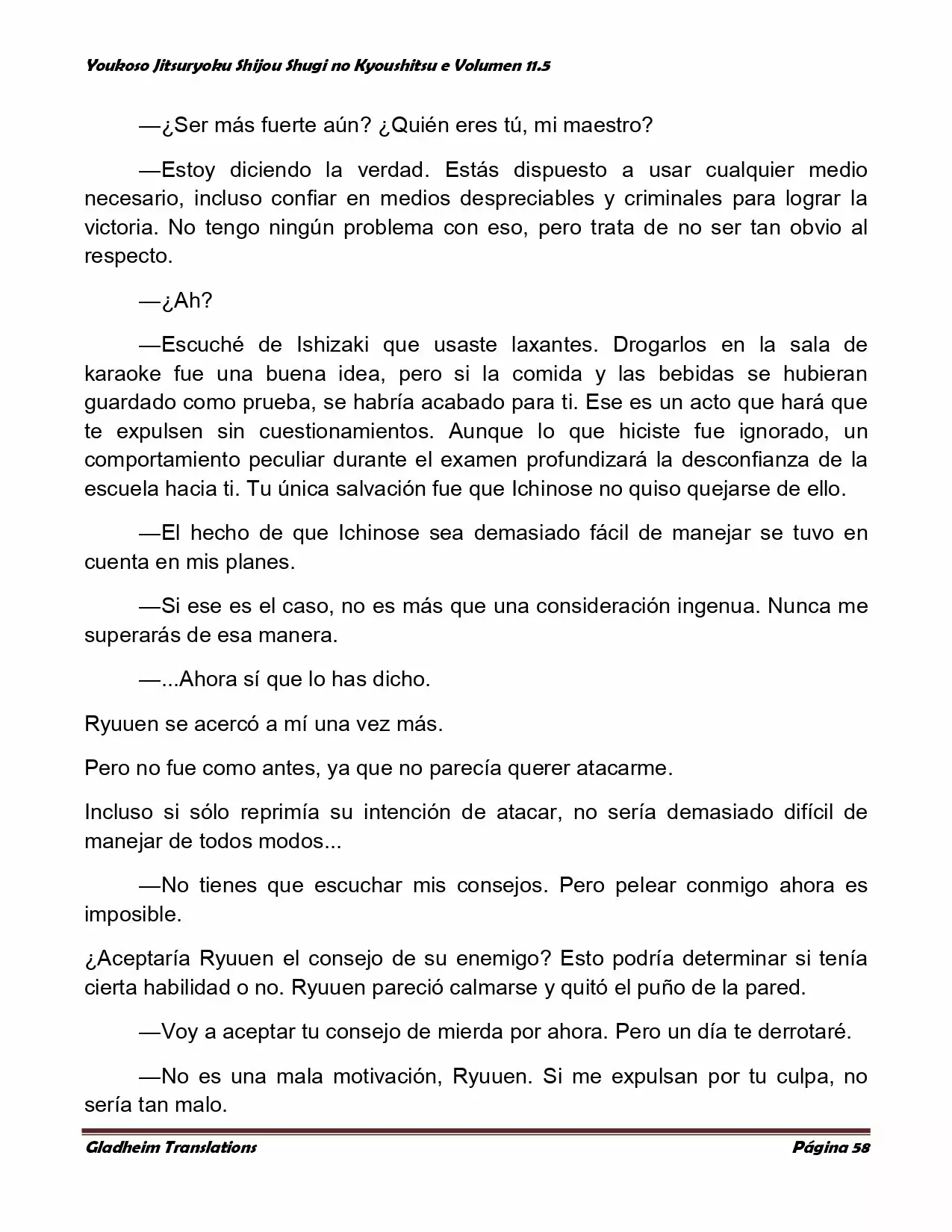 Página 58 del Manga