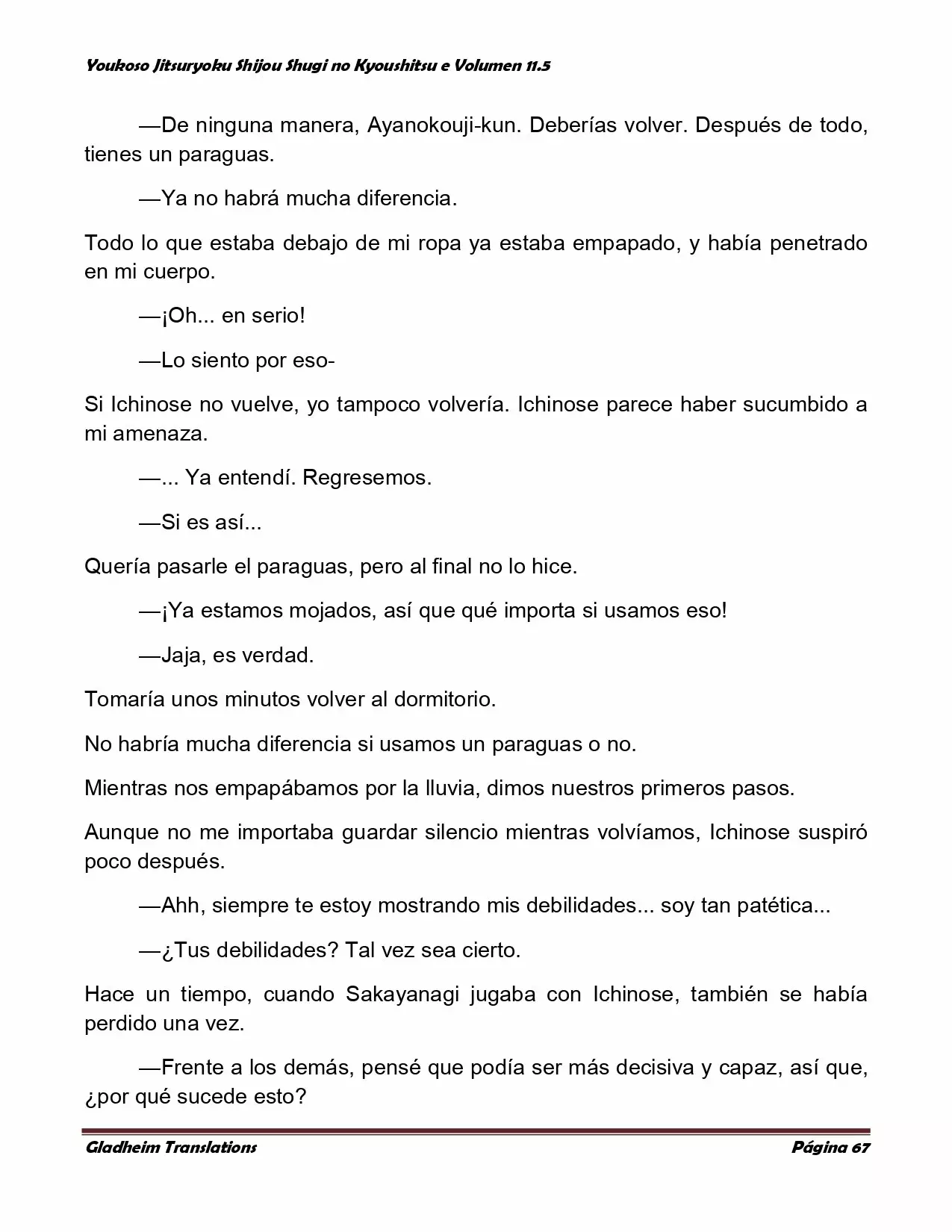 Página 67 del Manga