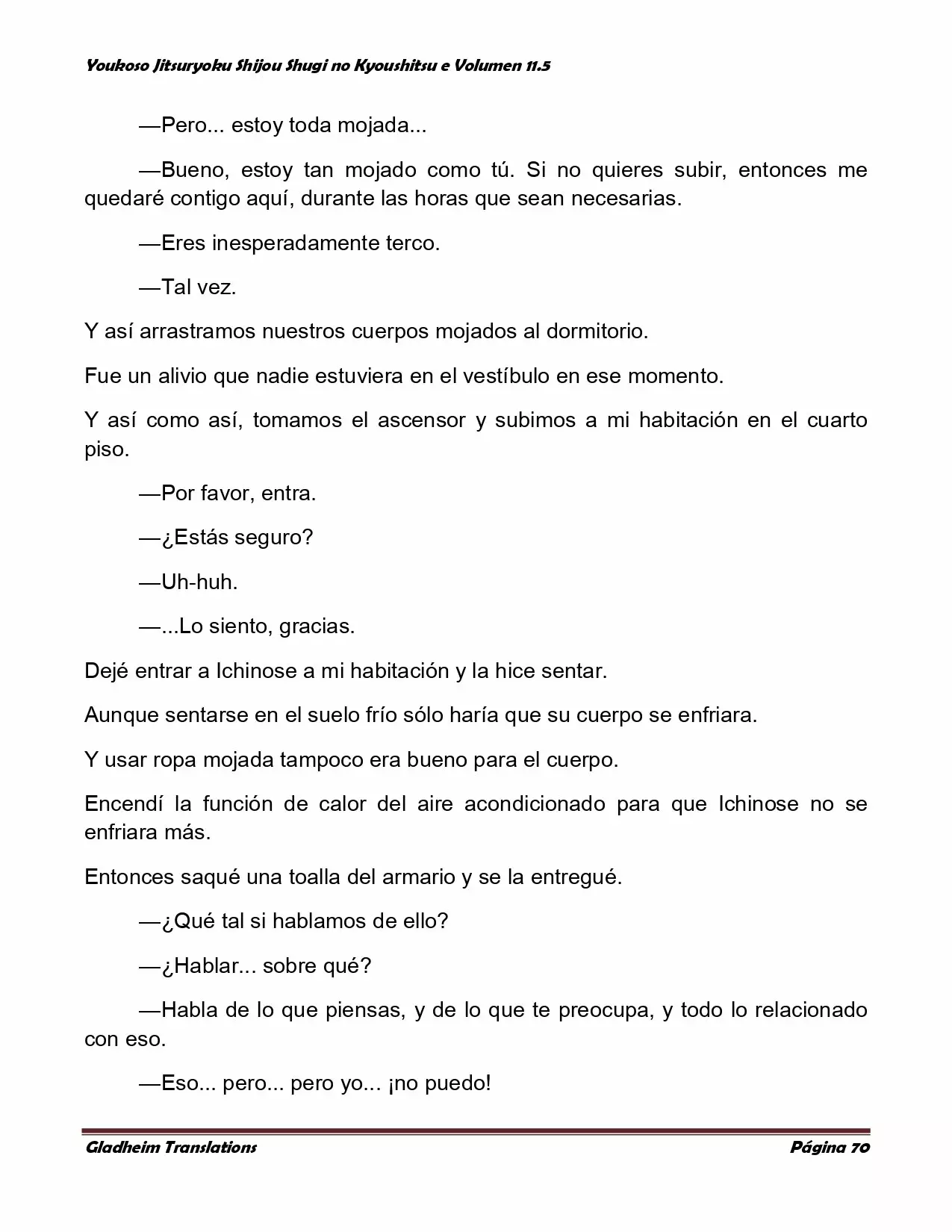 Página 70 del Manga