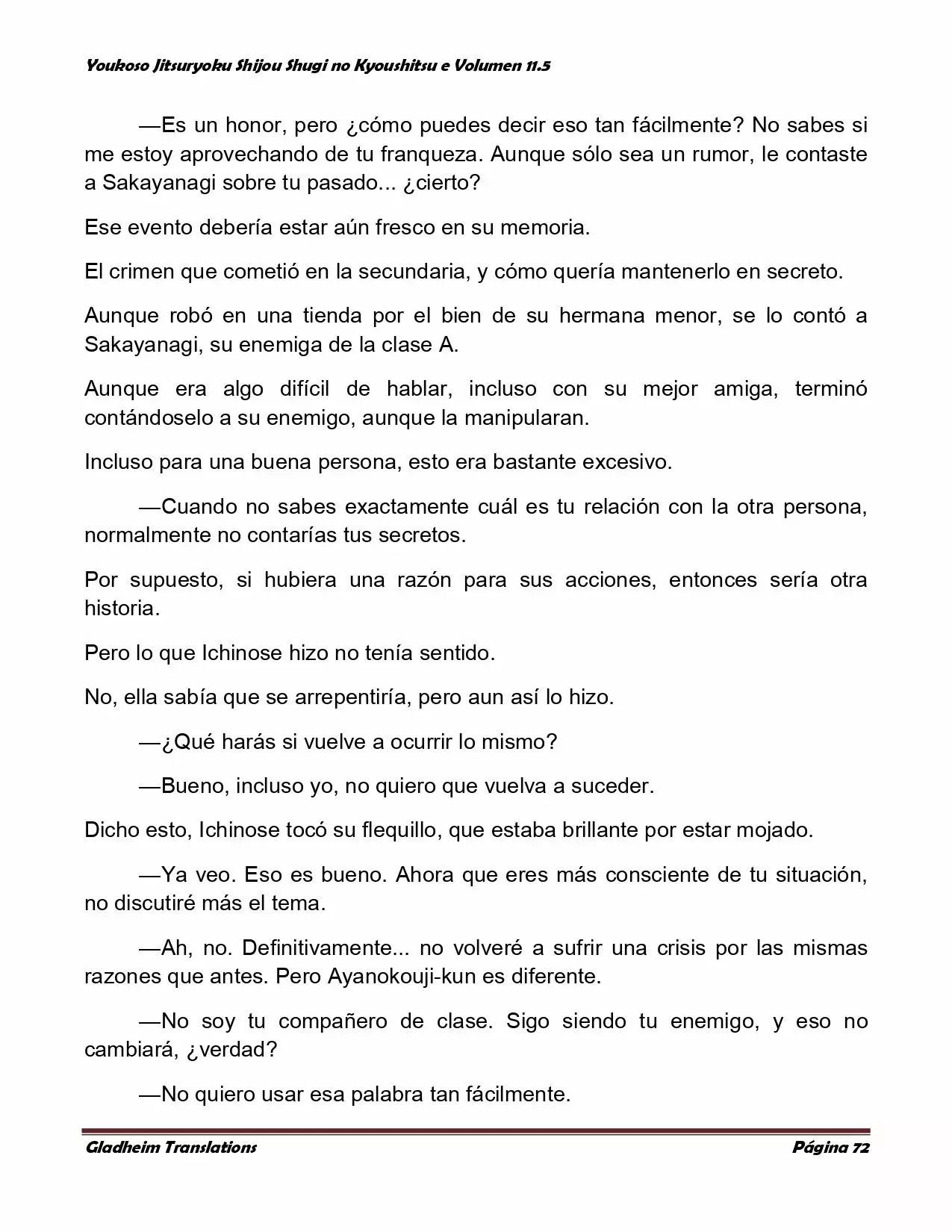 Página 72 del Manga