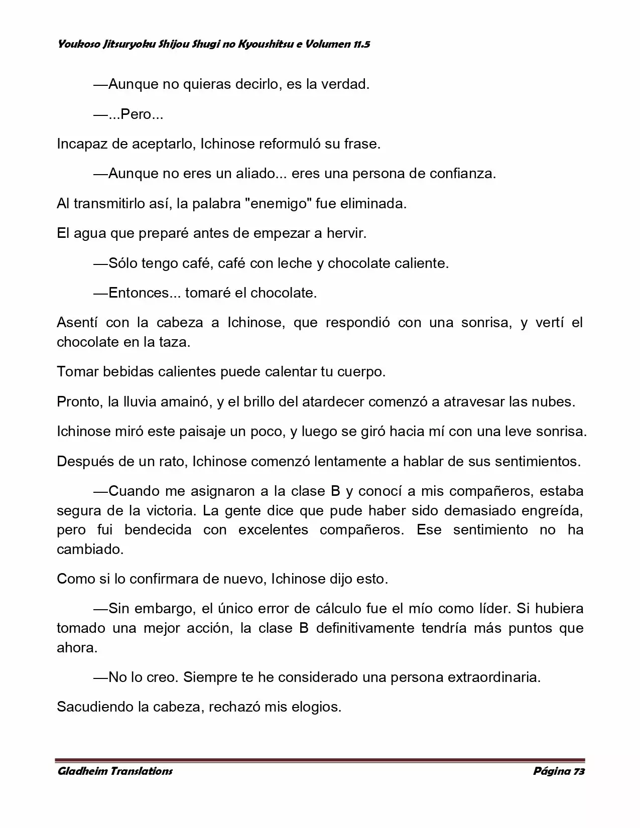 Página 73 del Manga