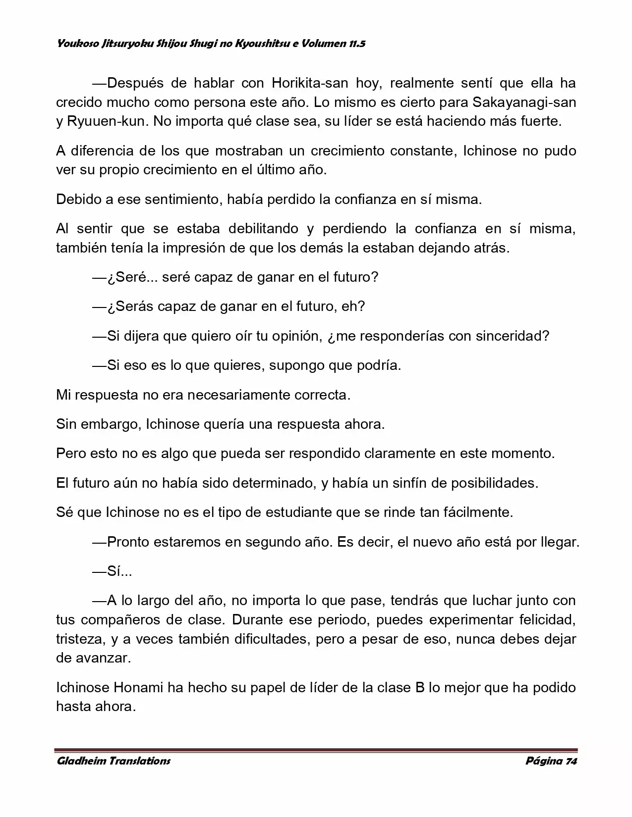 Página 74 del Manga