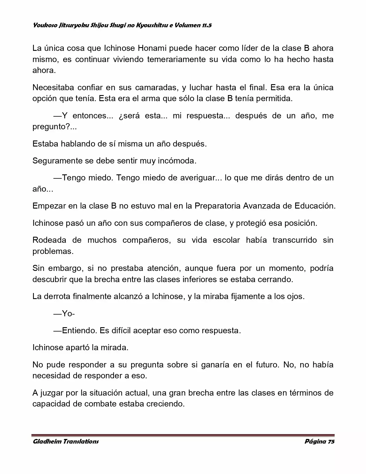 Página 75 del Manga