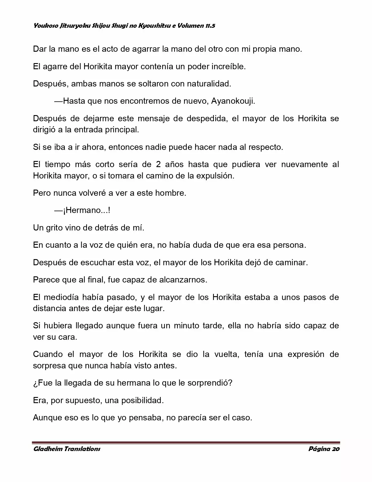 Página 20 del Manga