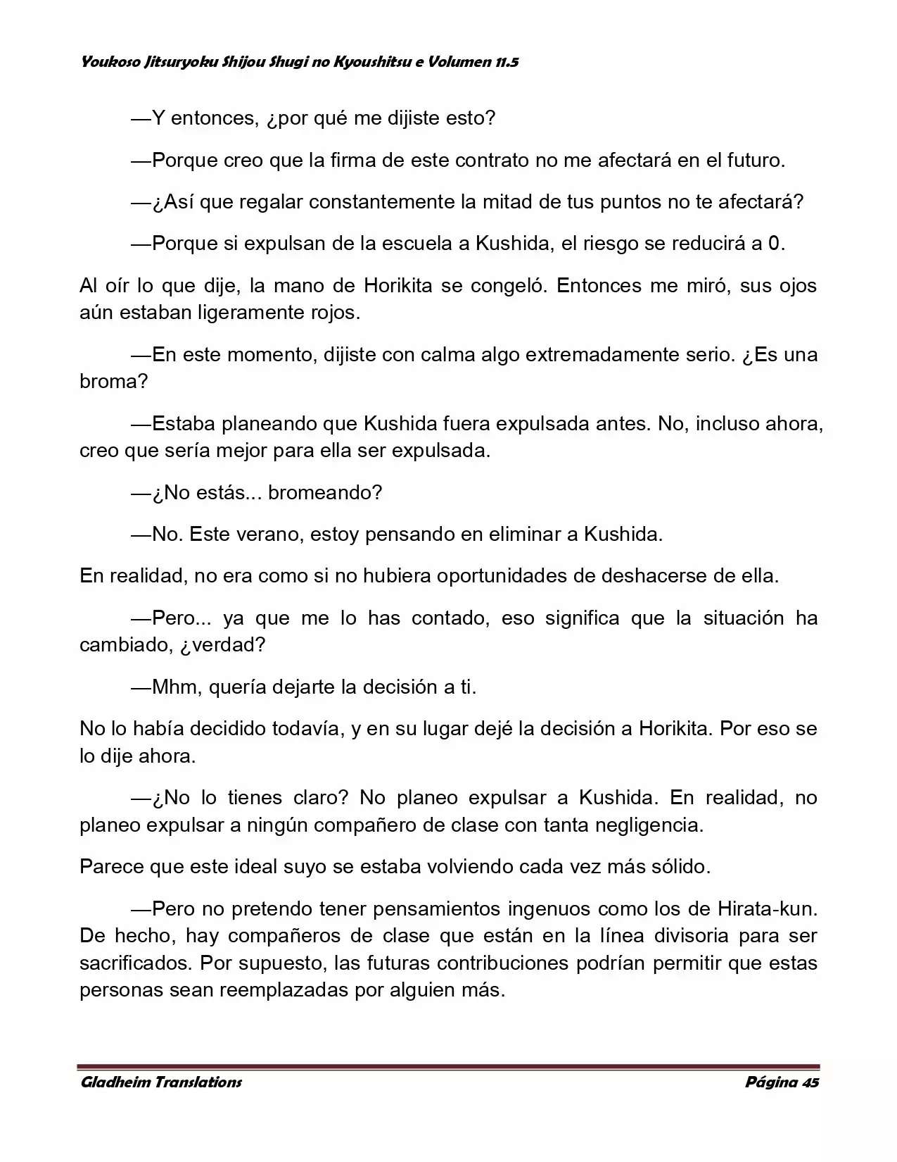 Página 45 del Manga