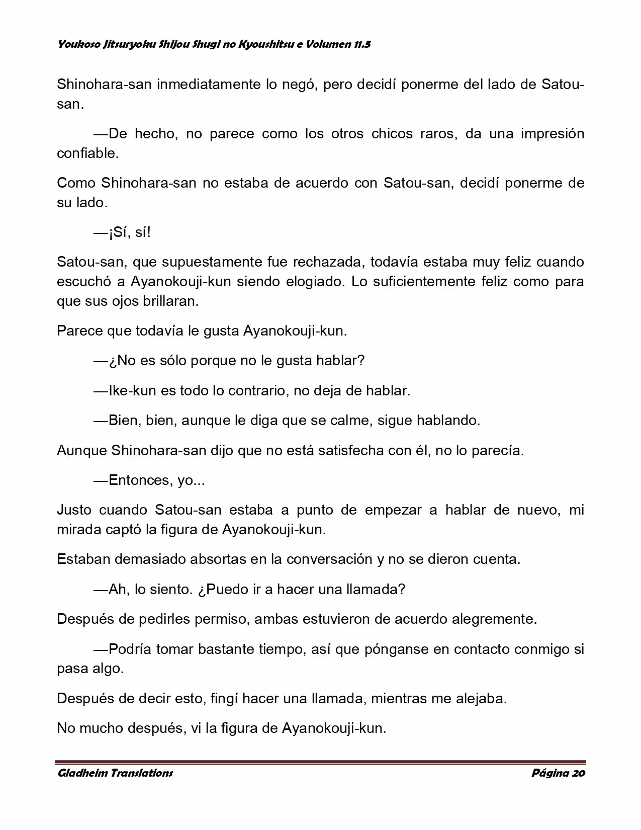 Página 20 del Manga