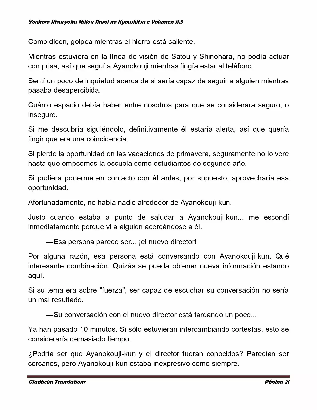 Página 21 del Manga