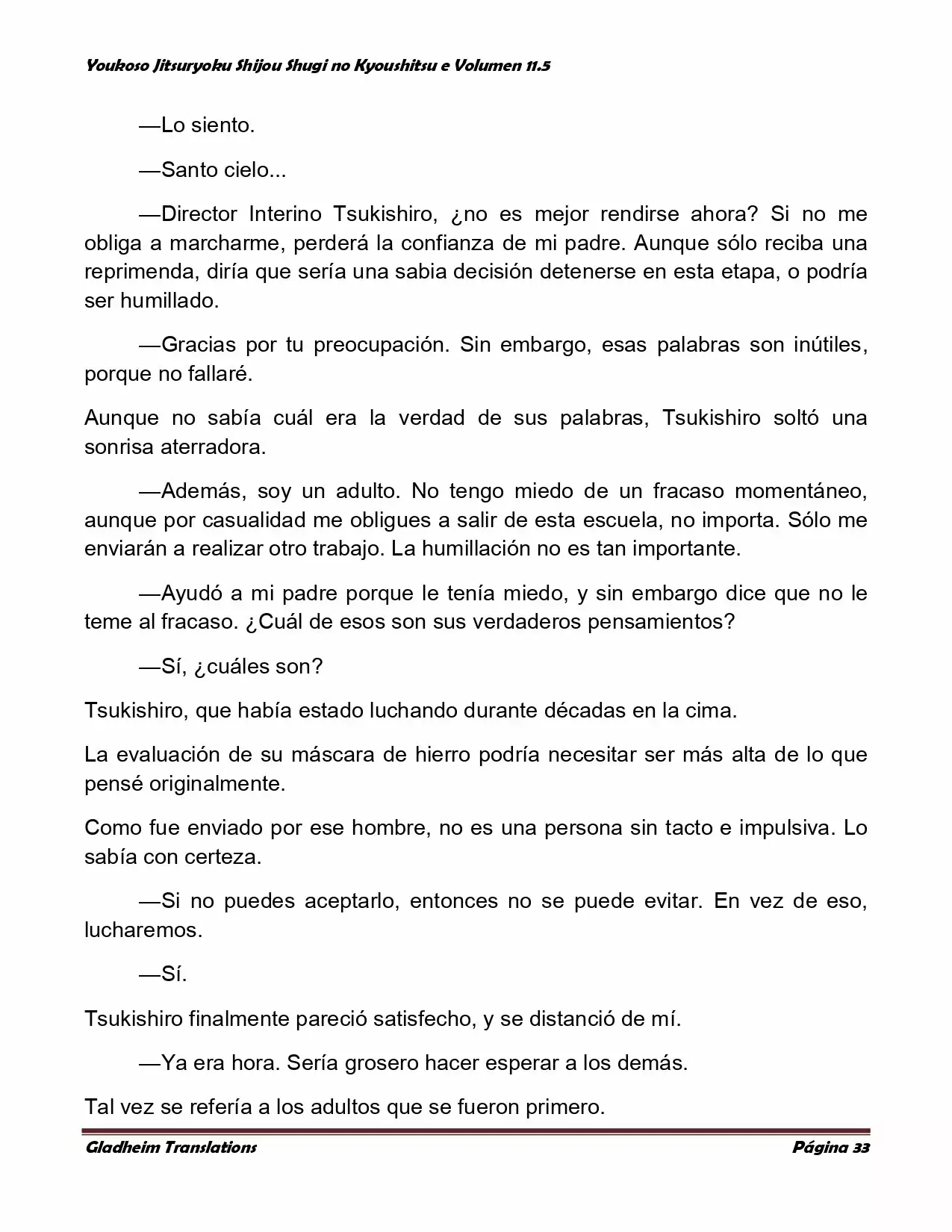 Página 33 del Manga