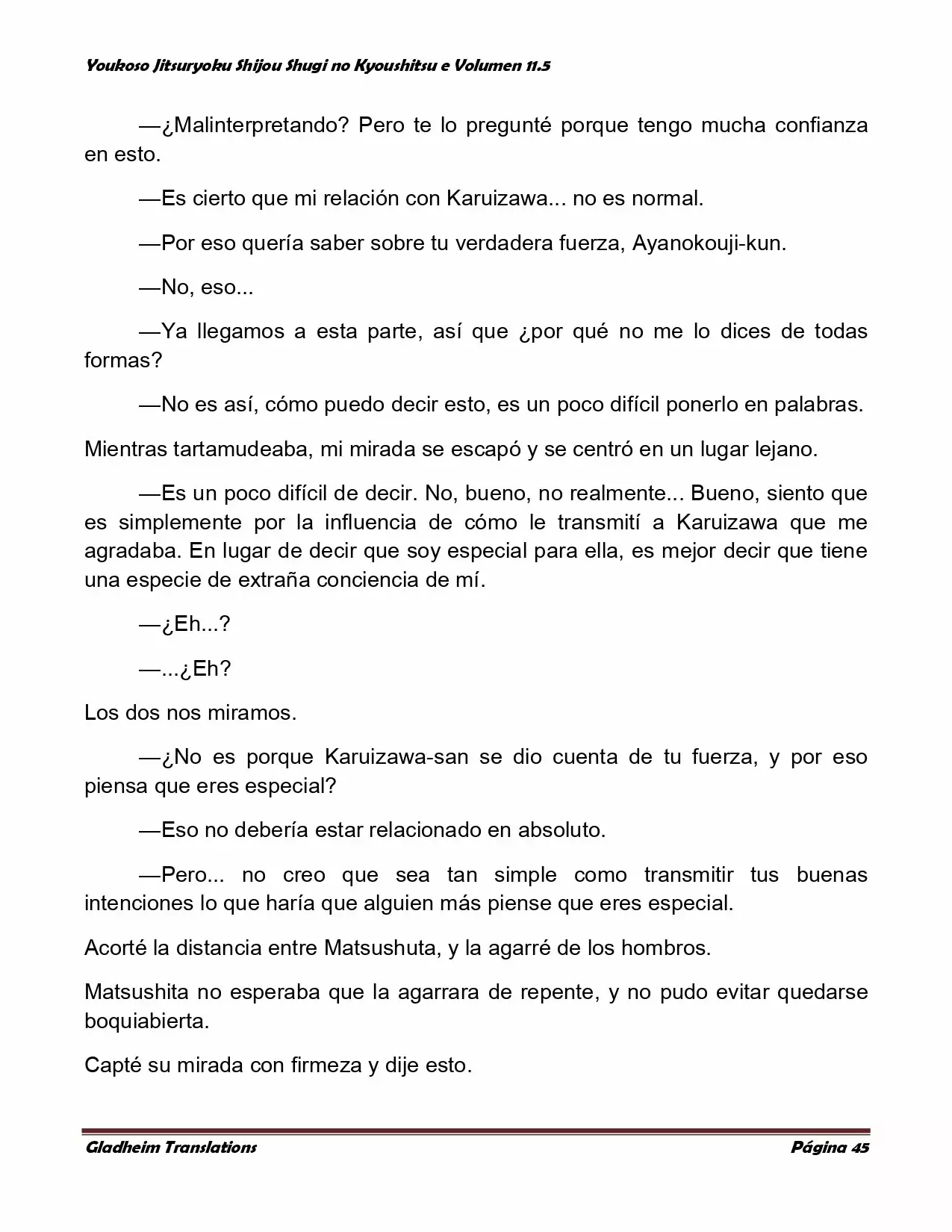 Página 45 del Manga