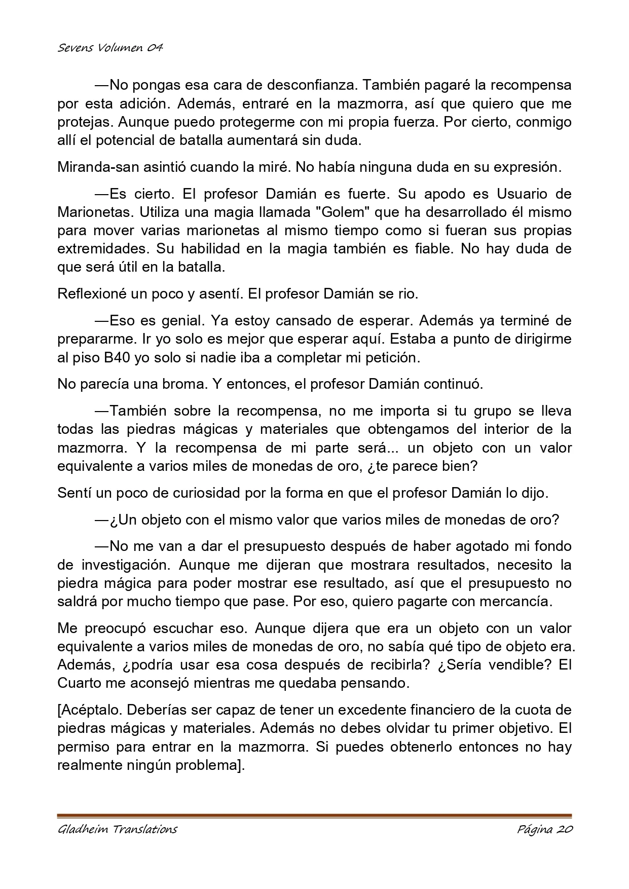 Página 20 del Manga