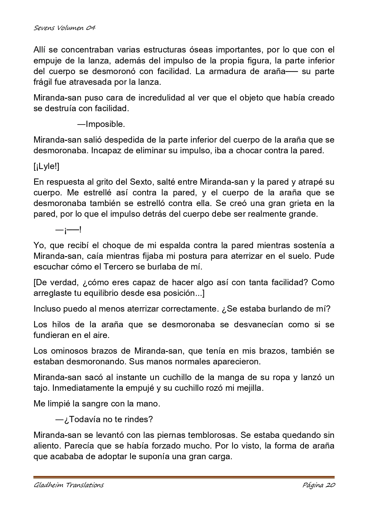 Página 20 del Manga