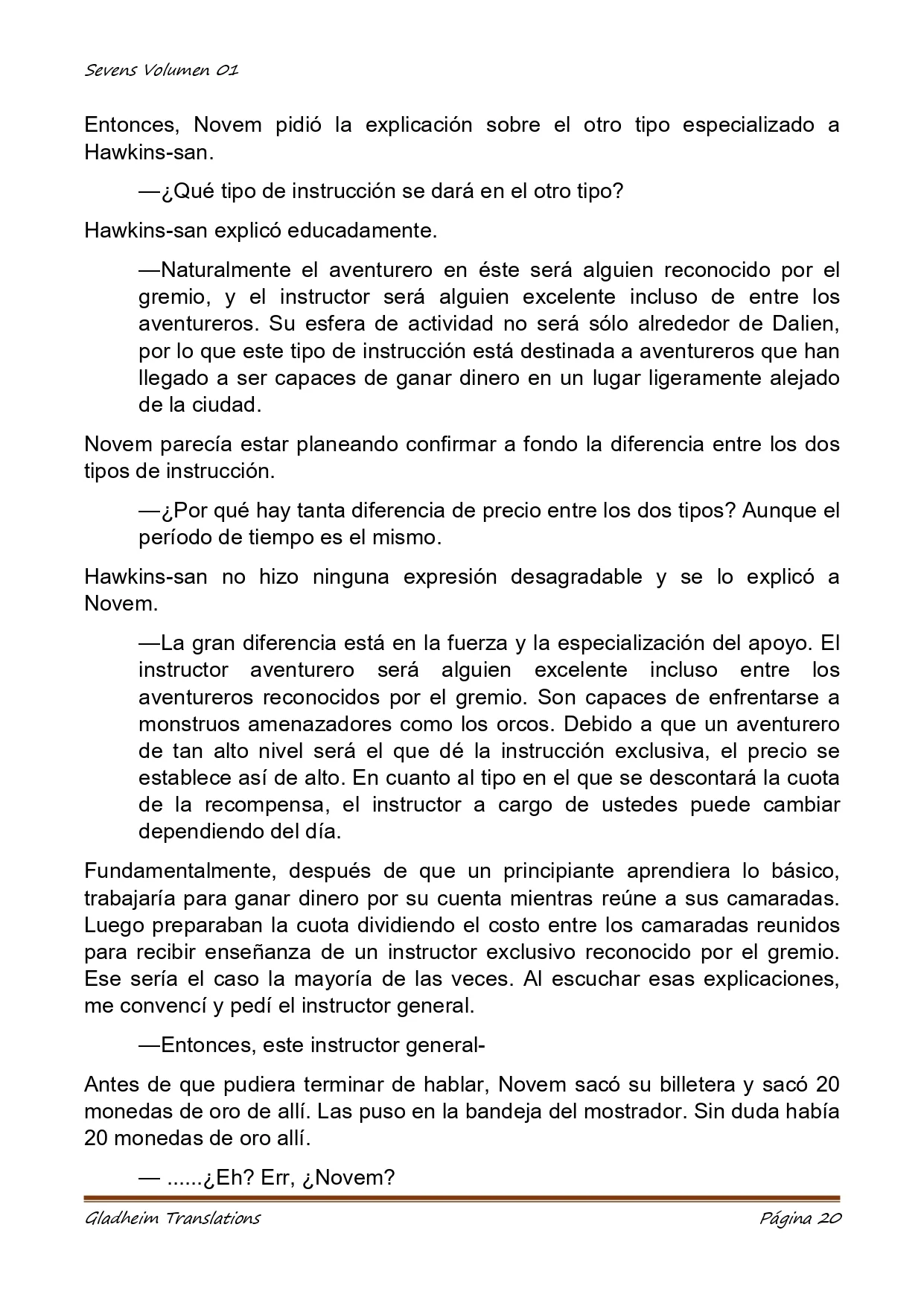 Página 20 del Manga